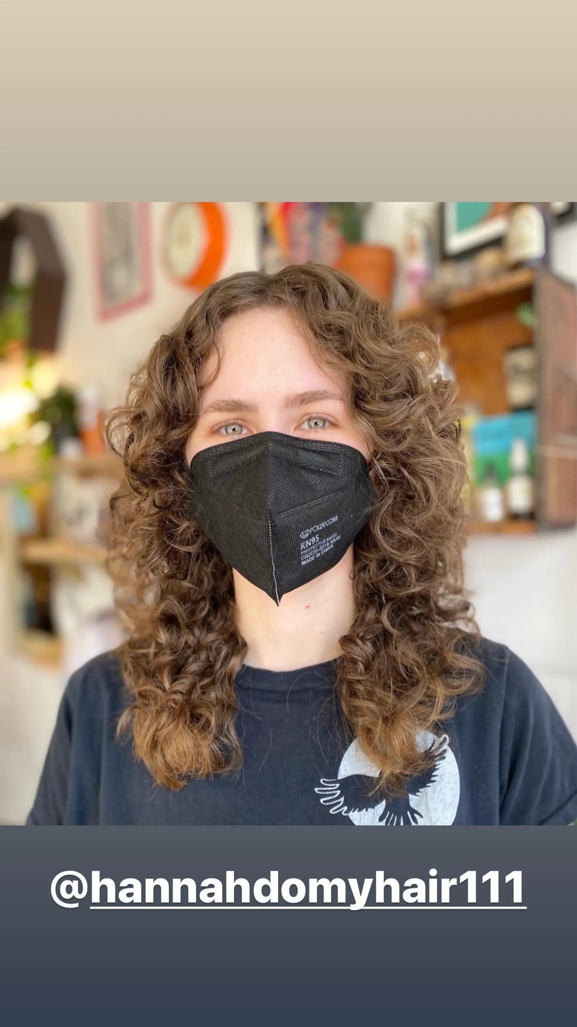 A curly shag with textured layers and fringe bangs. 1