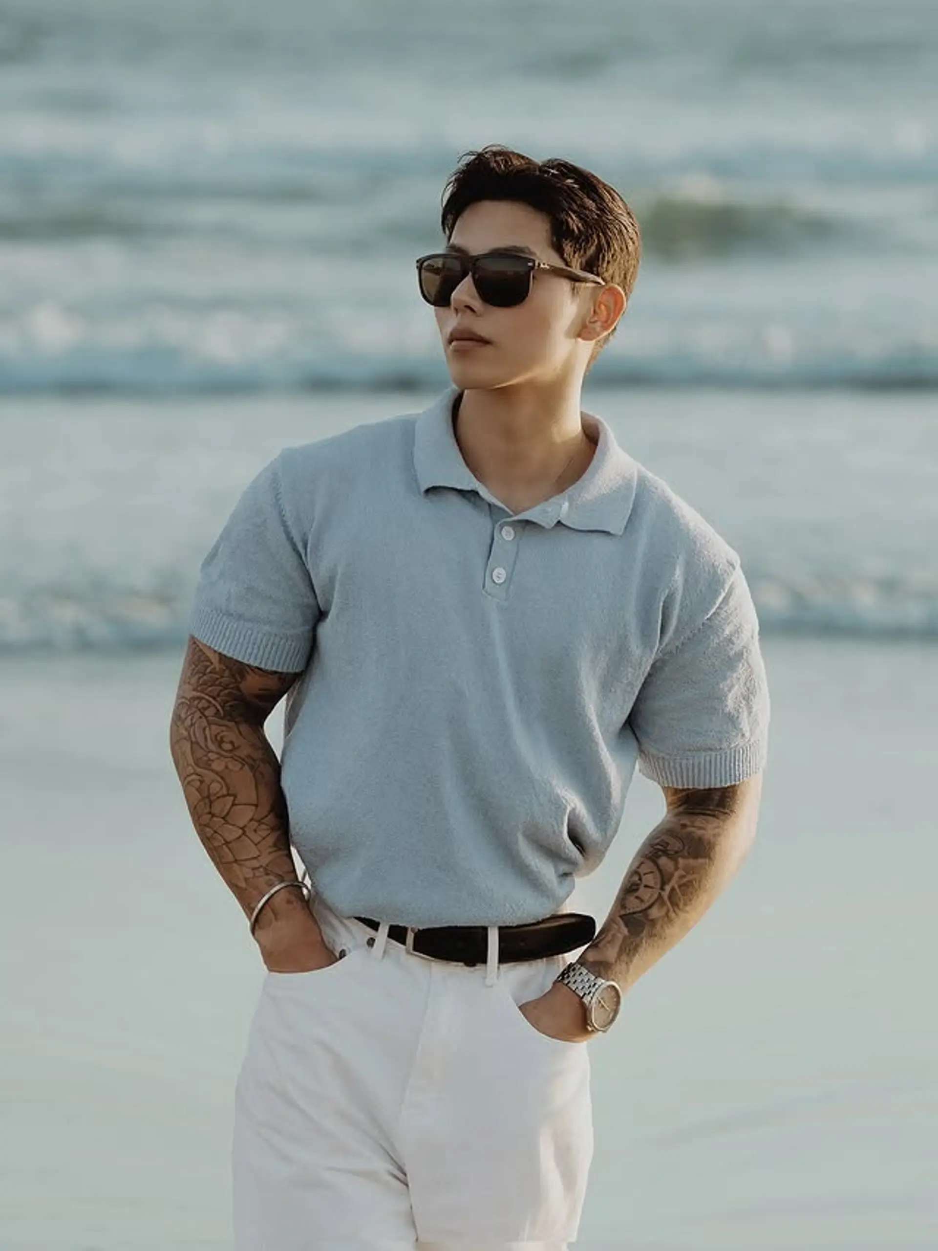 A clean and modern short haircut with tapered sides. 1