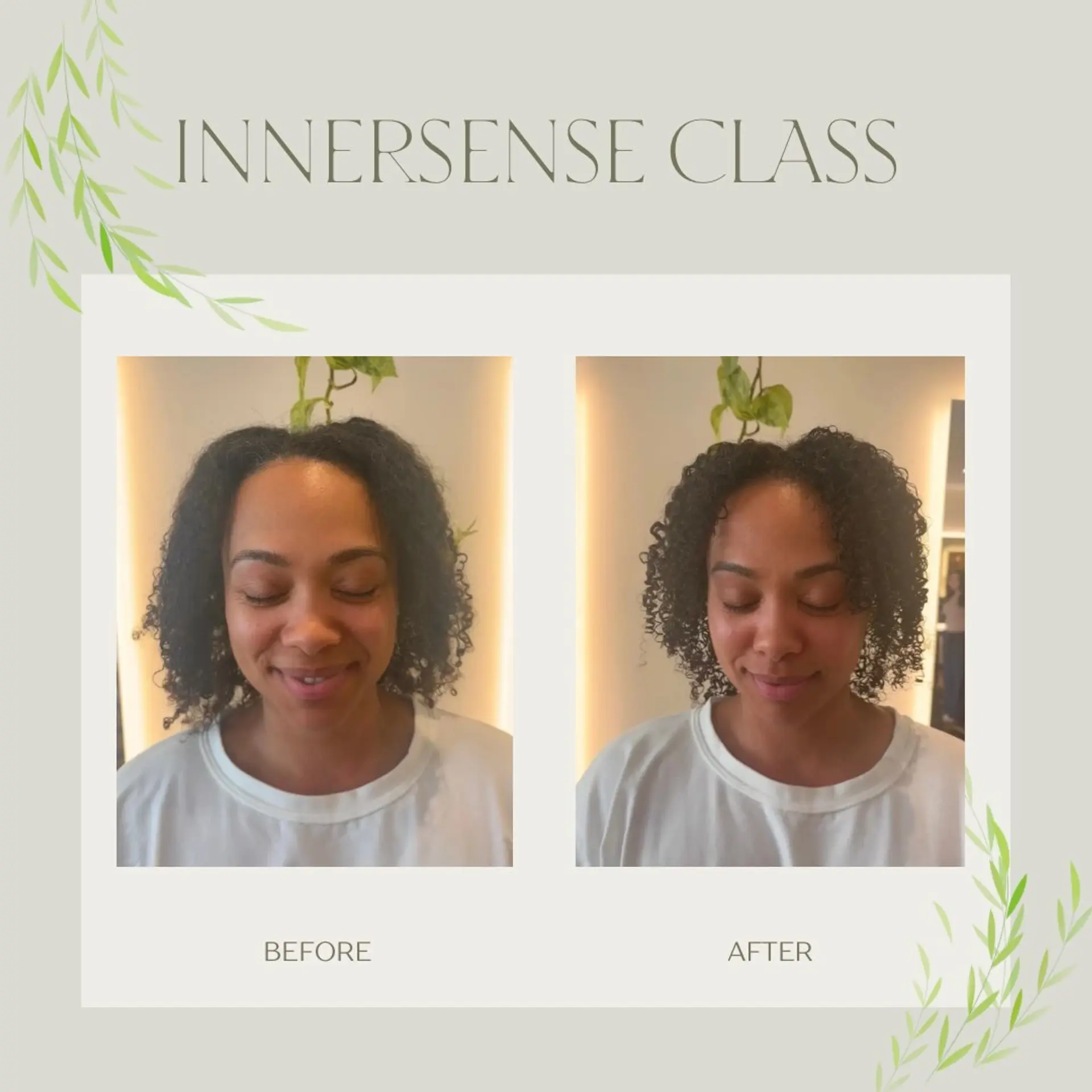 Short naturally curly hair revitalized into deeply hydrated, defined ringlets with balanced volume. 1