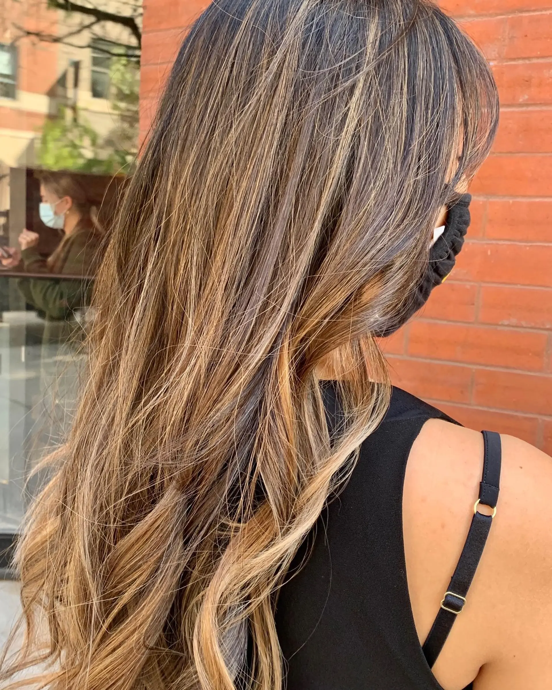 A bronde balayage with soft waves and long layers. 1