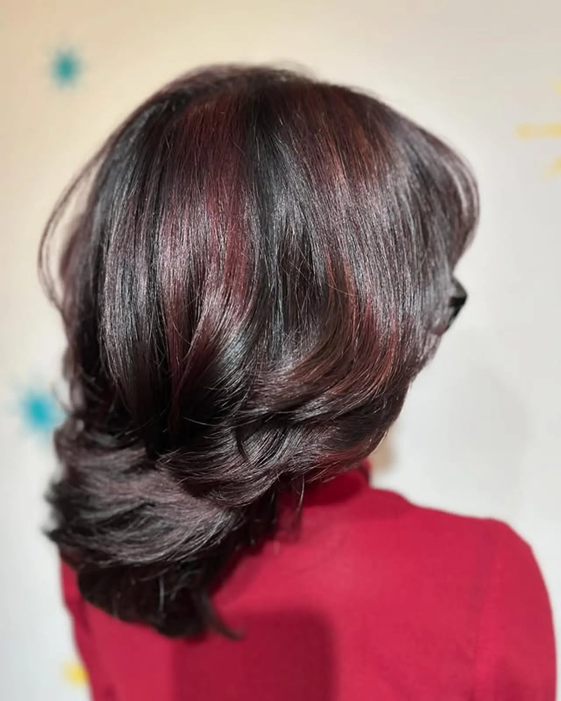 A layered bob with subtle balayage highlights. 1