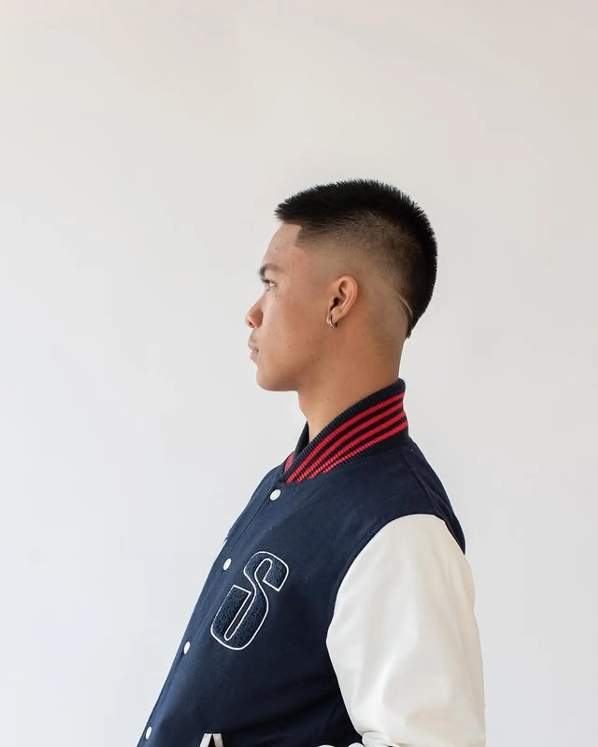 A tapered mohawk with surgical line detail. 1