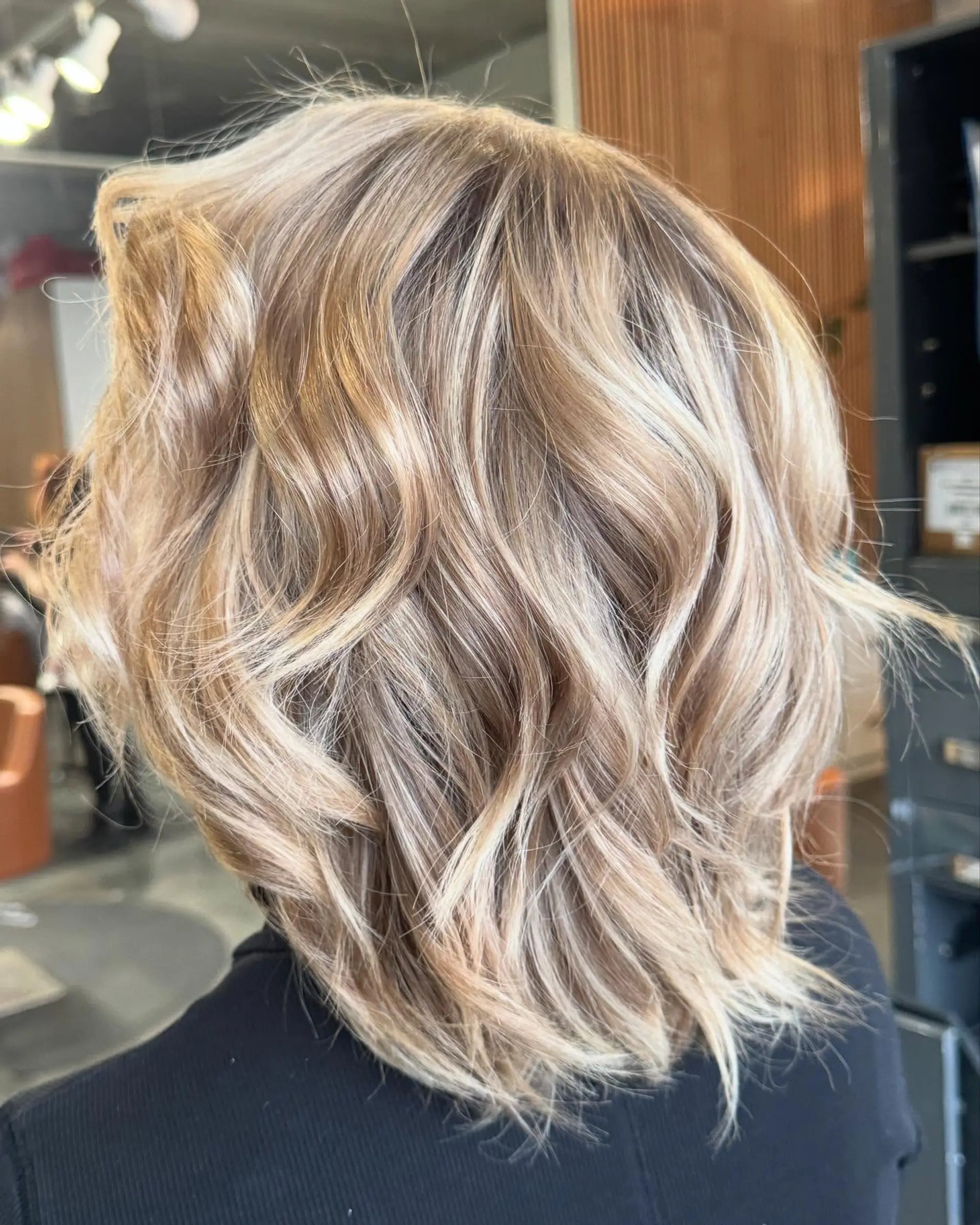 A textured, layered bob with beachy waves. 1
