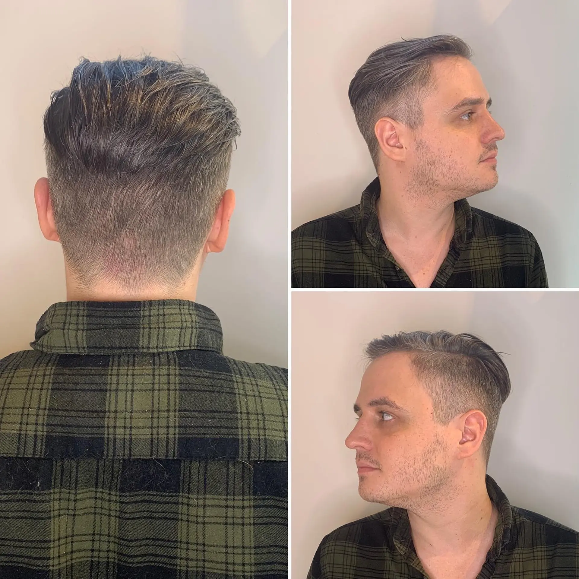 A textured crop with short, tapered sides. 1
