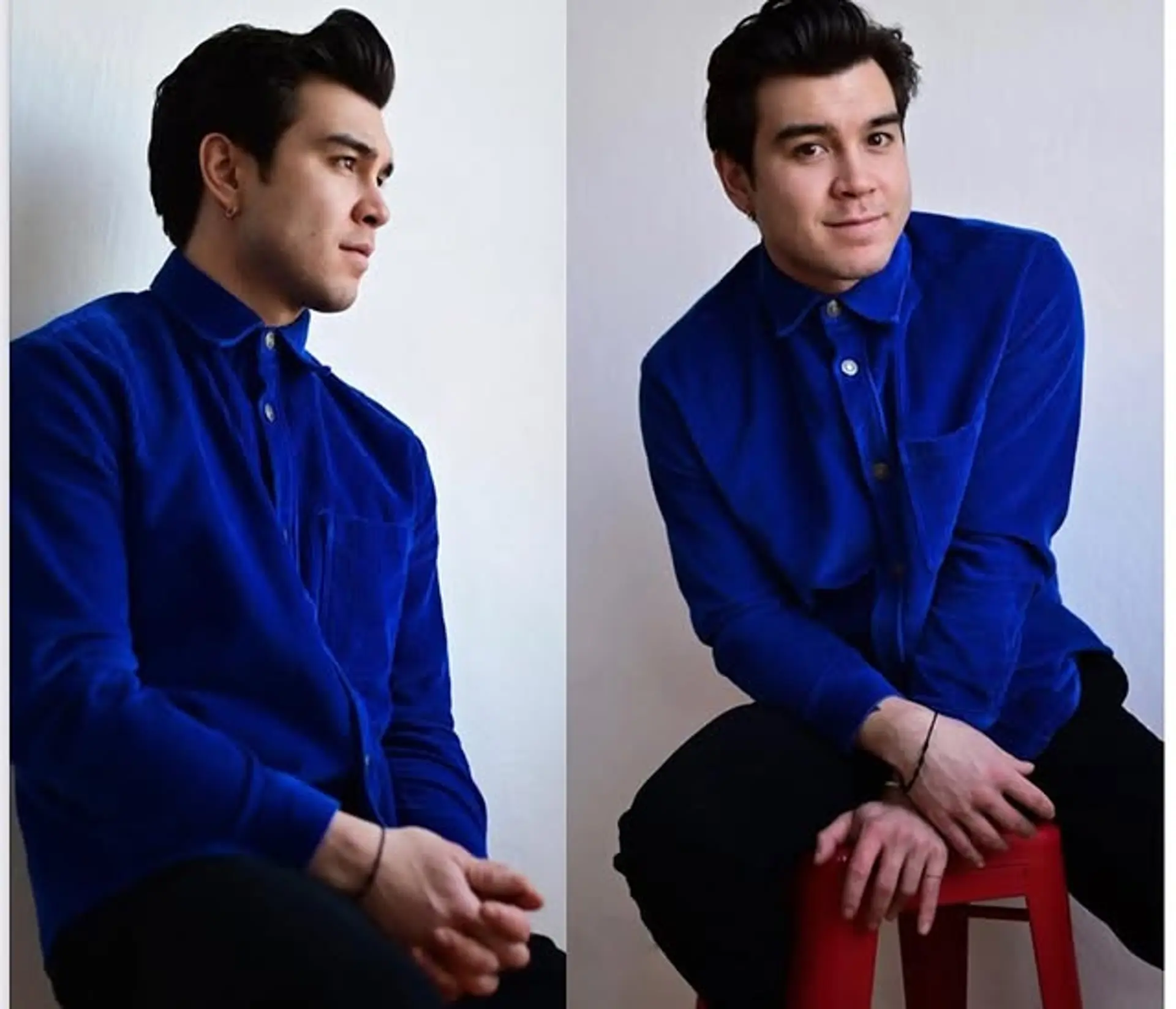 A retro-inspired pompadour with significant volume and sleek sides. 1