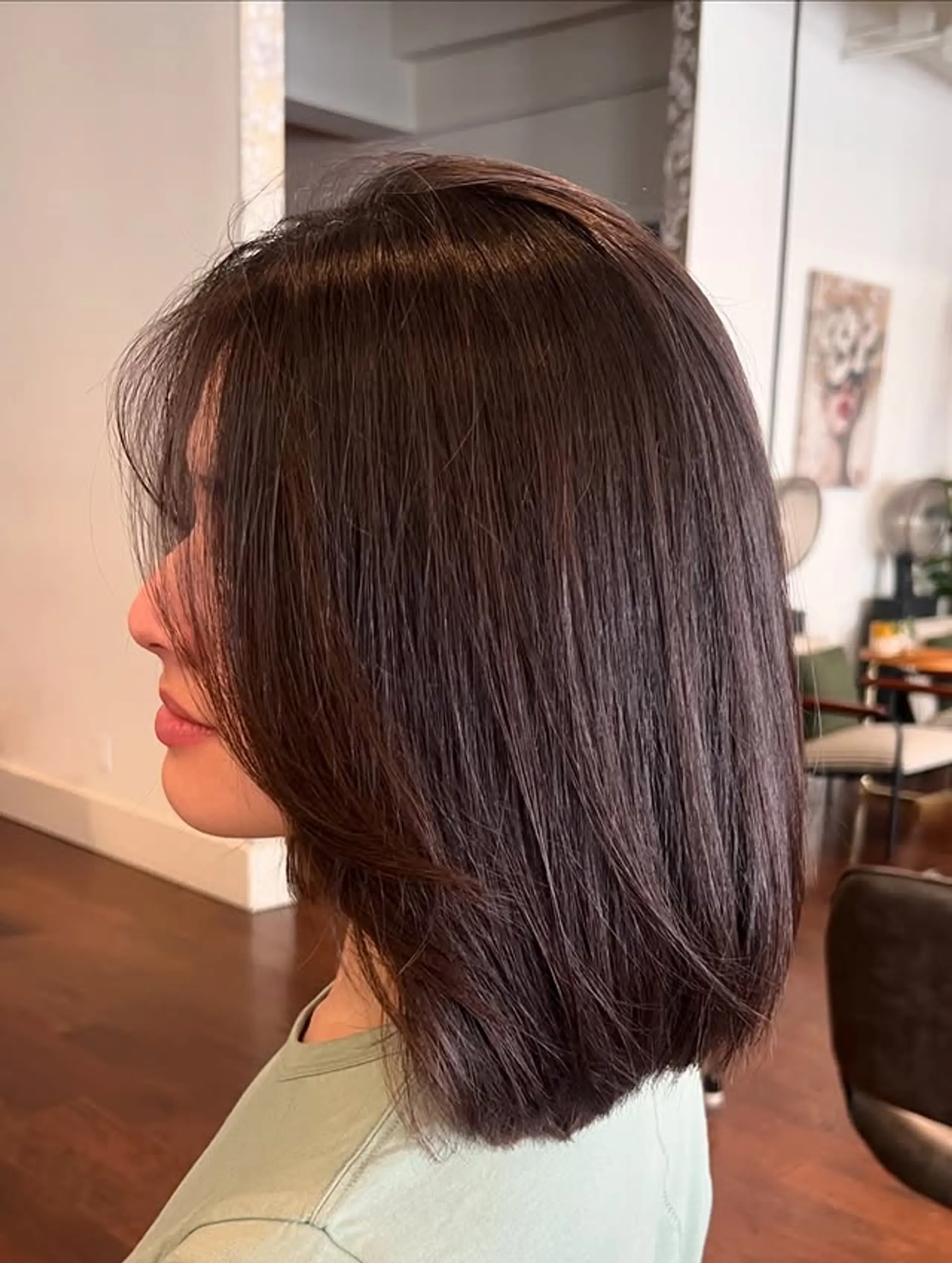 A classic blunt bob with subtle face-framing layers. 1