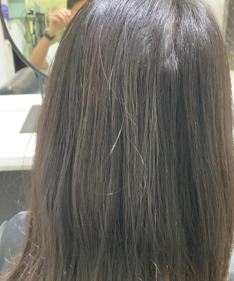 Silver Strand Highlights on Brunette Hair | Goodhands Hair Salon ...