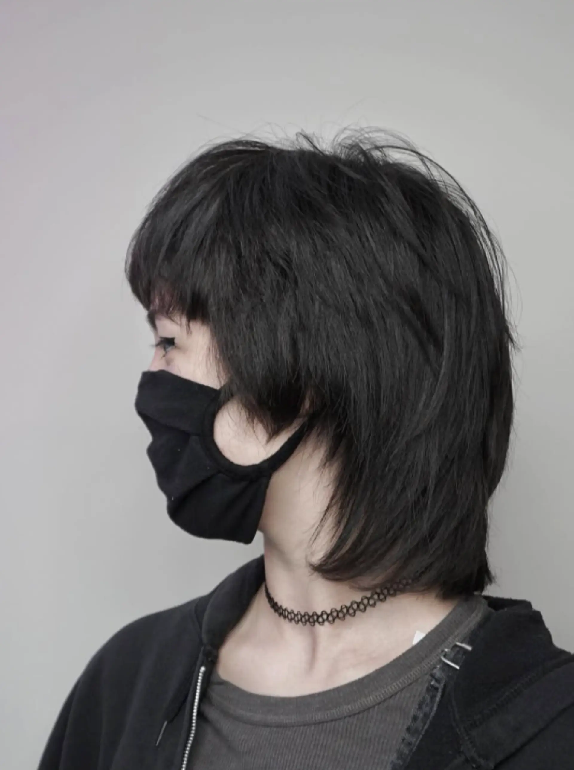 A choppy, layered shag with full bangs. 1