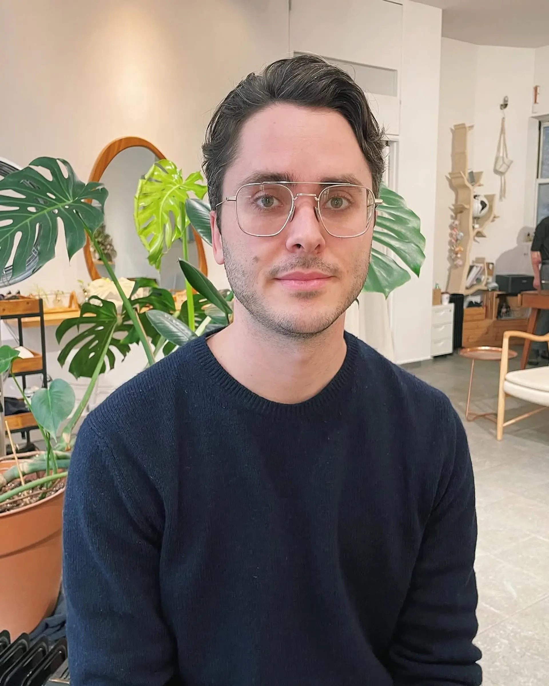 A textured crop with tapered sides.  2