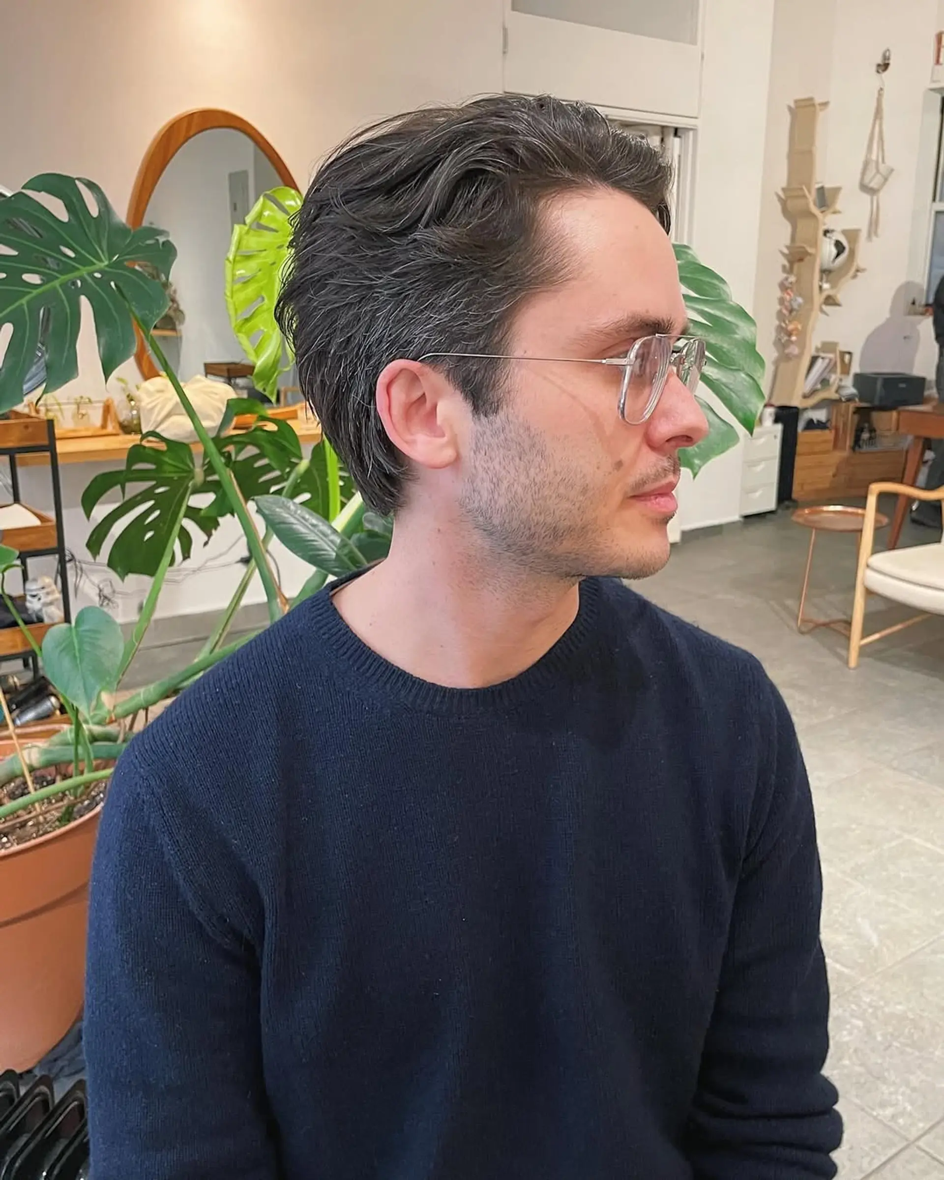 A textured crop with tapered sides.  3