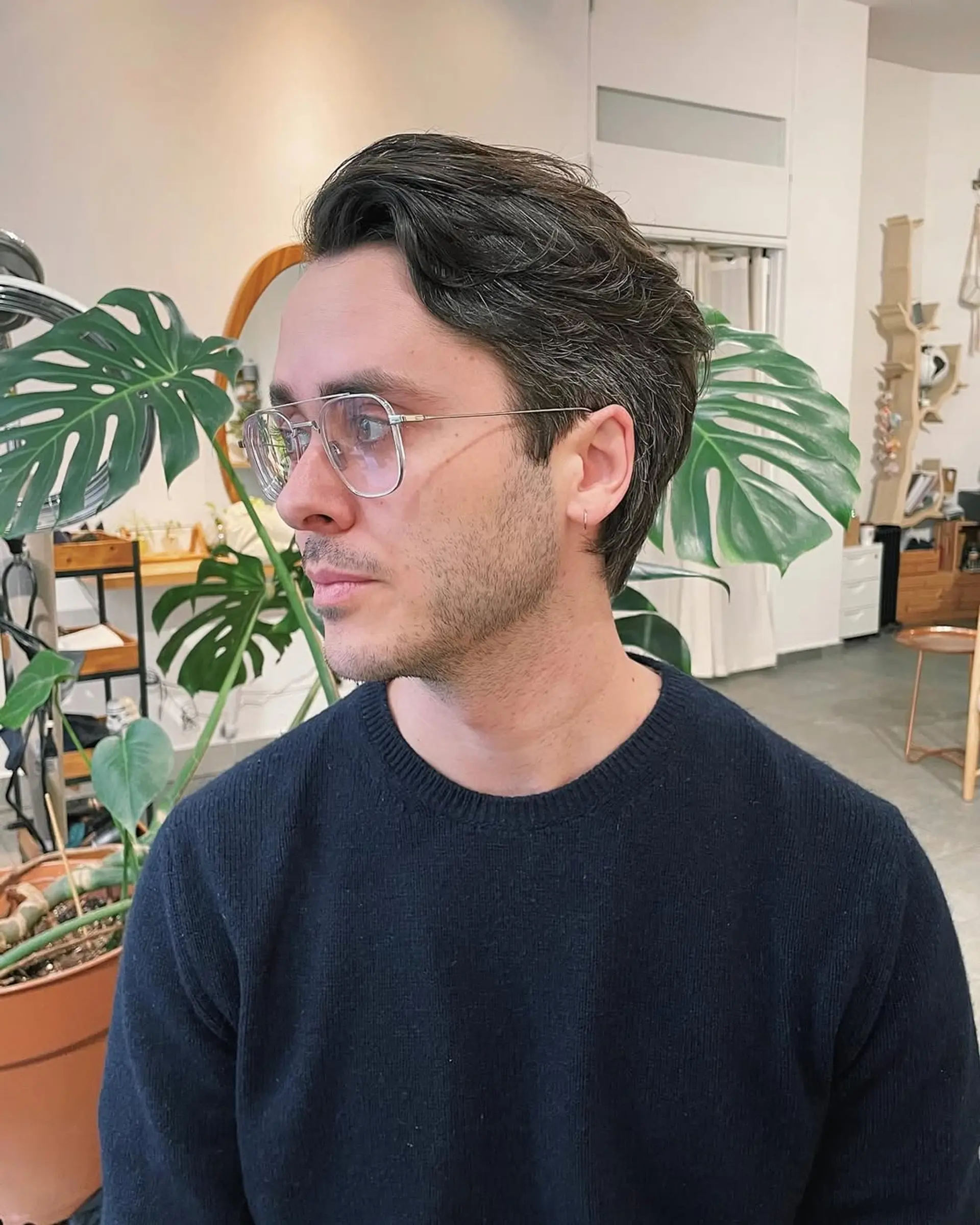 A textured crop with tapered sides.  4