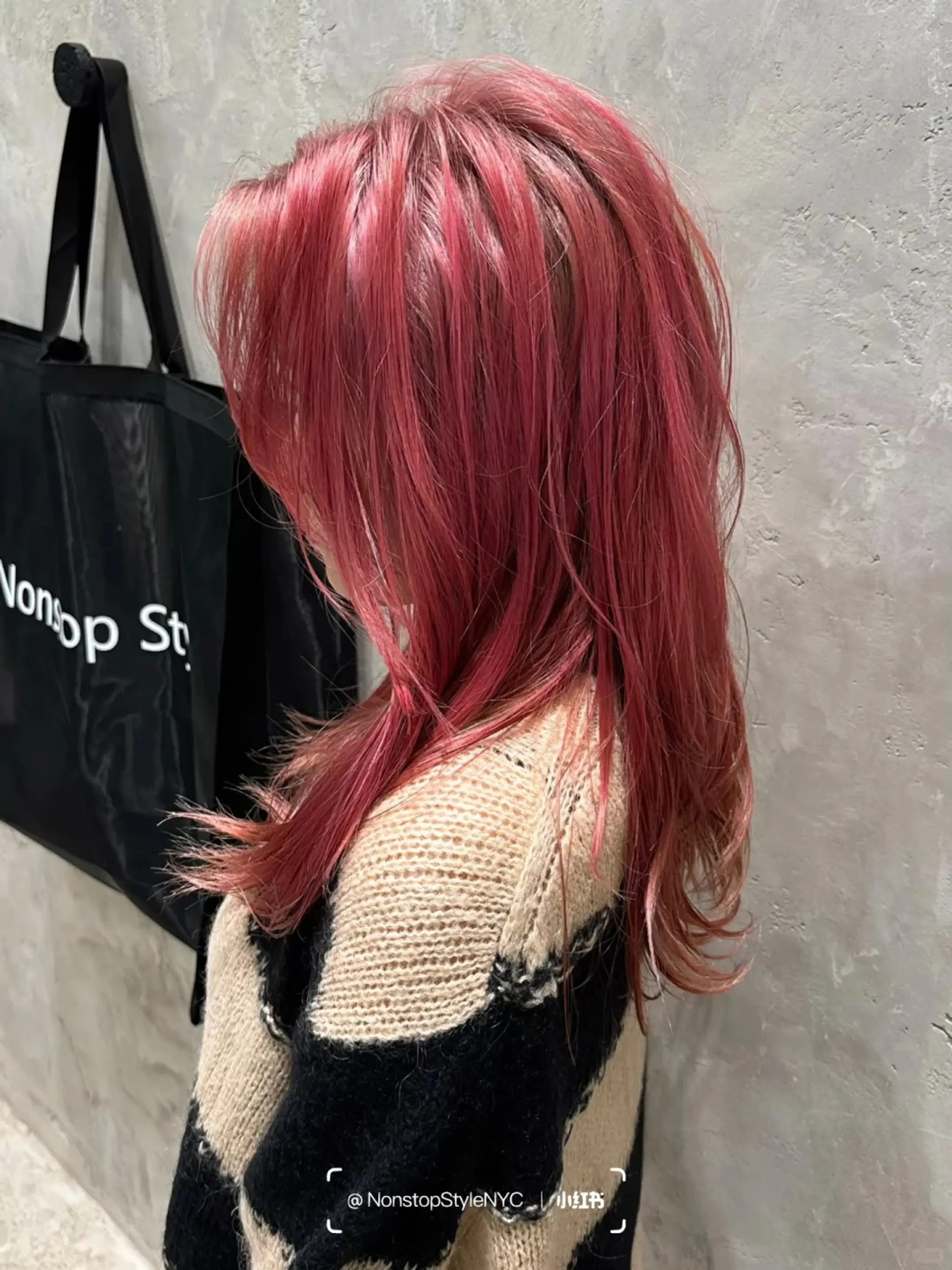 The Rose Cascade hairstyle features medium-length, naturally wavy hair with layered cuts and a side part. The luxurious pink and rose hues provide a dimensional color effect.

(NonstopStyle: by Hiro) 1