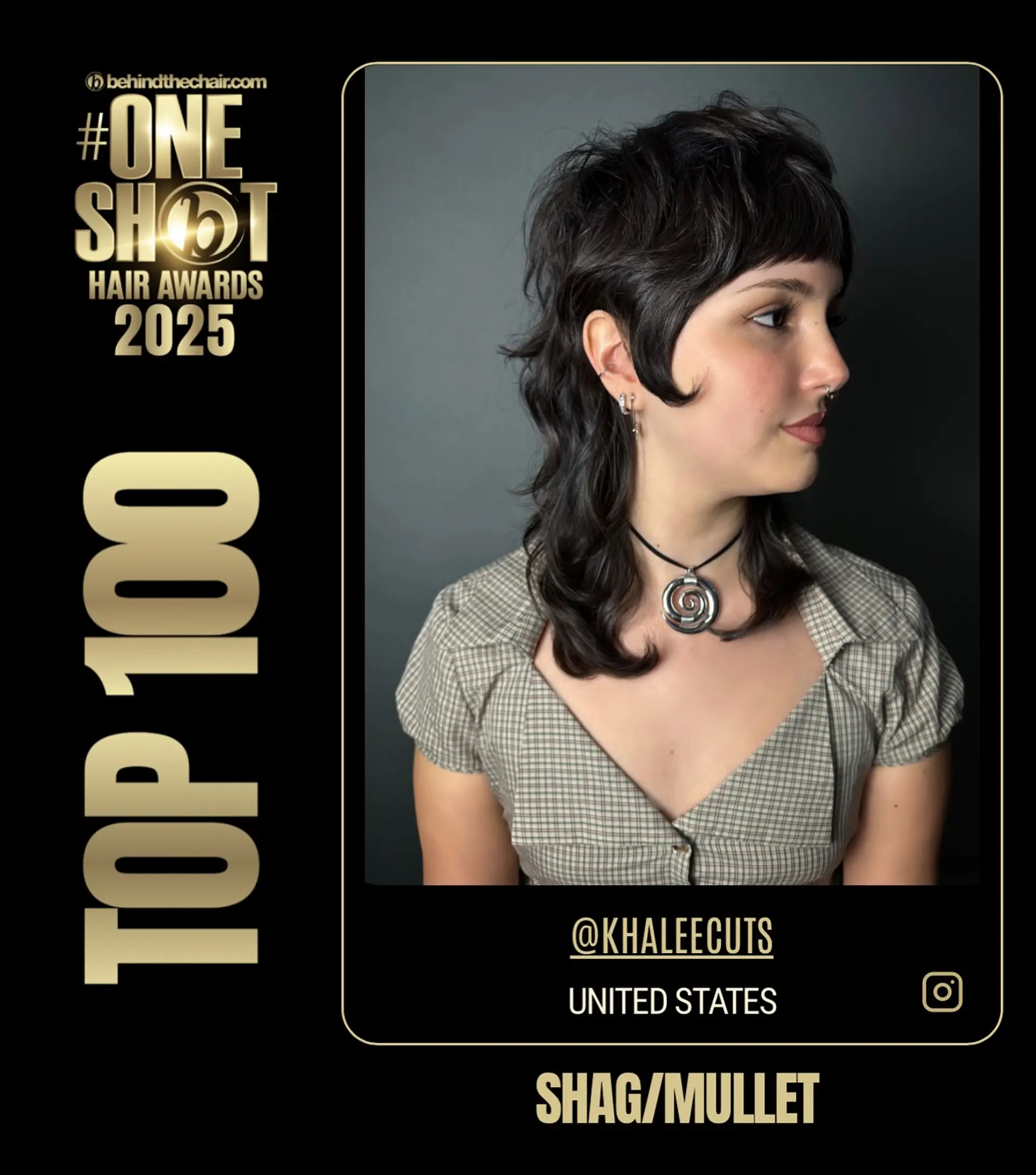 A textured shag mullet featuring choppy micro fringe bangs, sculpted face-framing side pieces, and shoulder-grazing wavy layers. 1