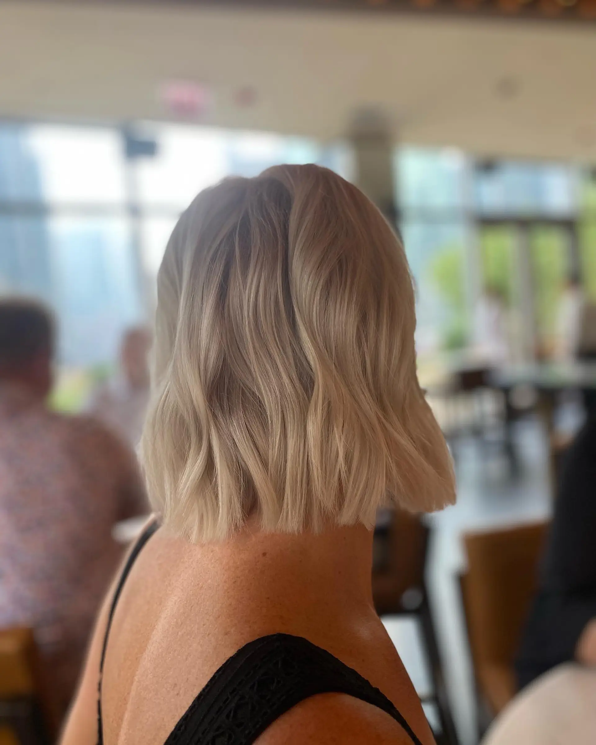 A trendy short bob with textured waves. 1