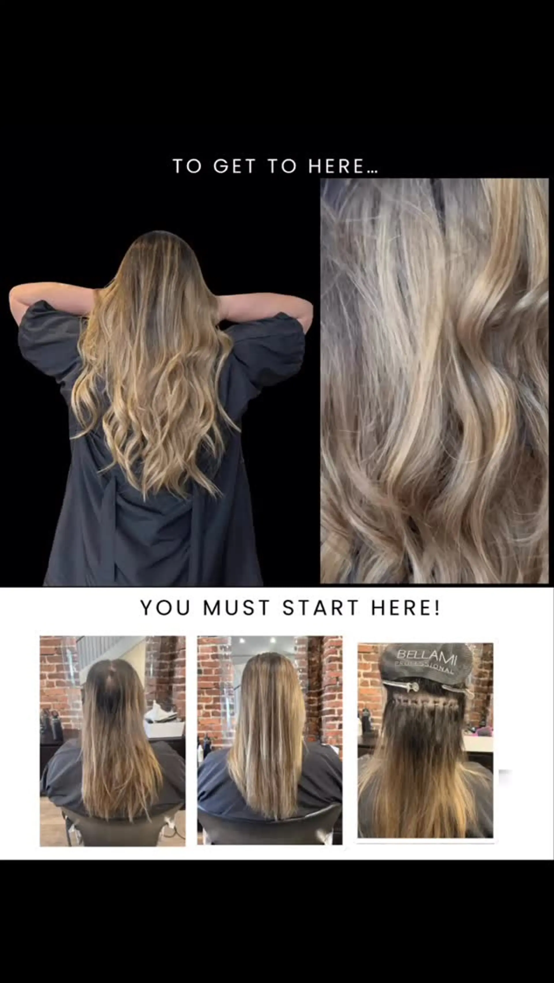 Long cascading waves in dimensional honey and ash blonde highlights blended with a soft root shadow. 1