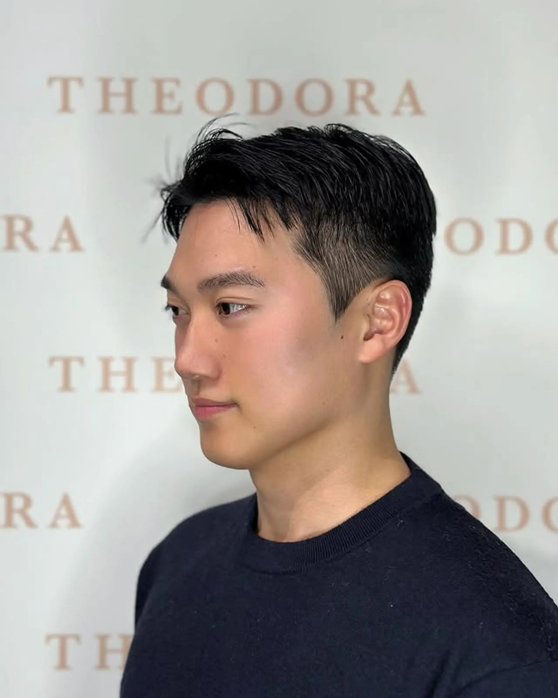 Textured crop with tapered sides. 1