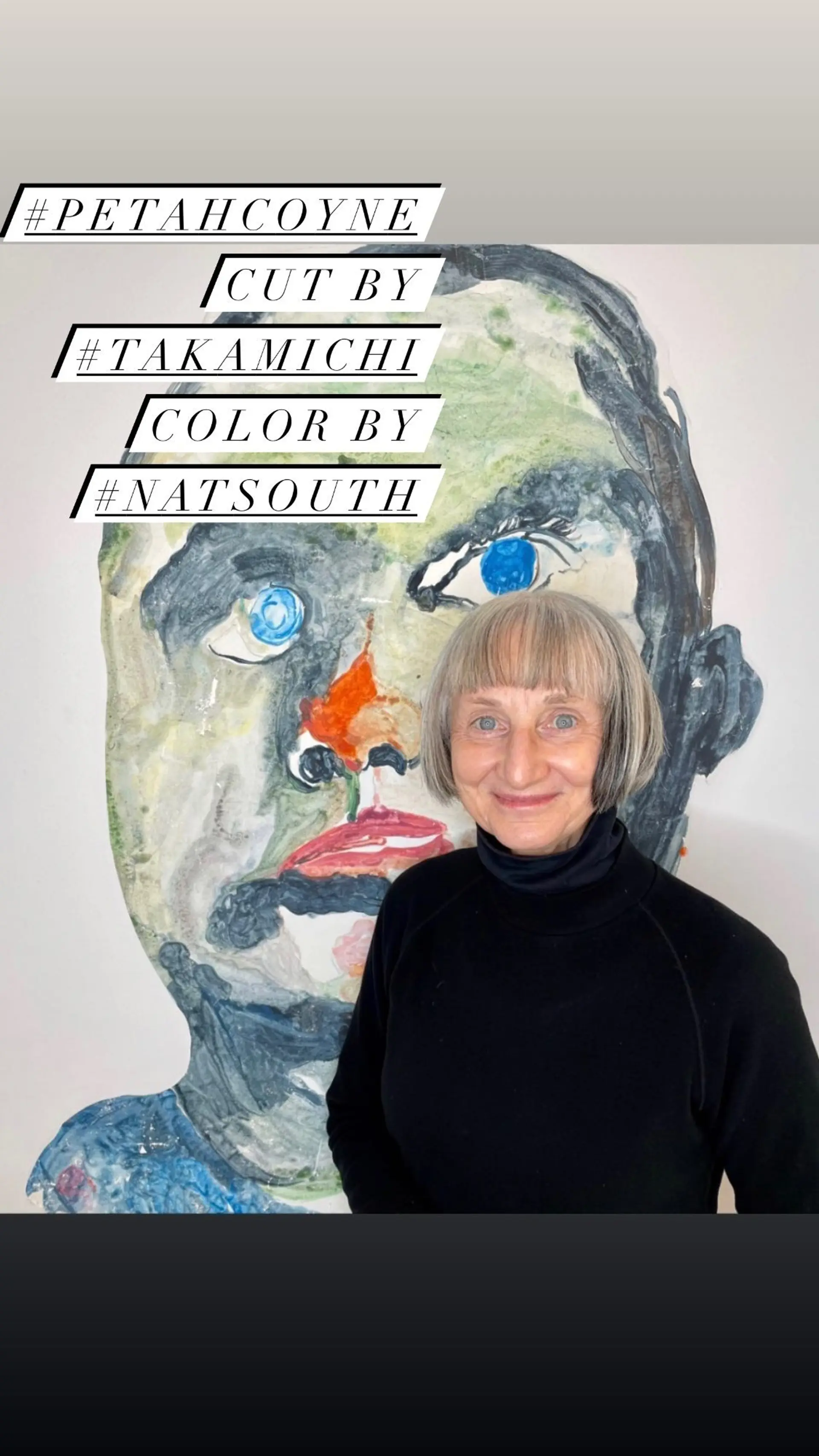 A modern bowl cut with blunt bangs and a contrasting two-tone color. 1