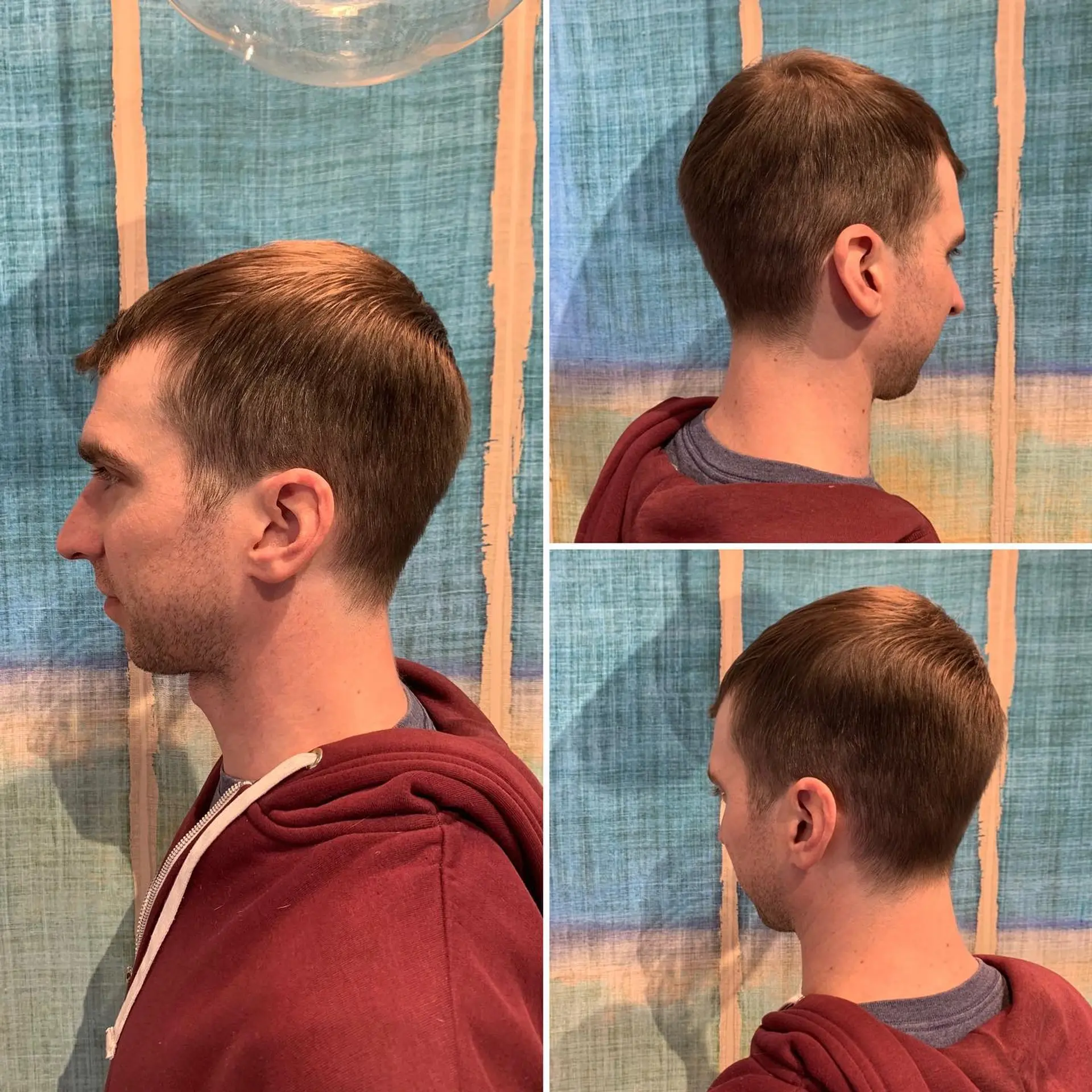 A short, neat taper fade, perfect for a clean and professional look. 1