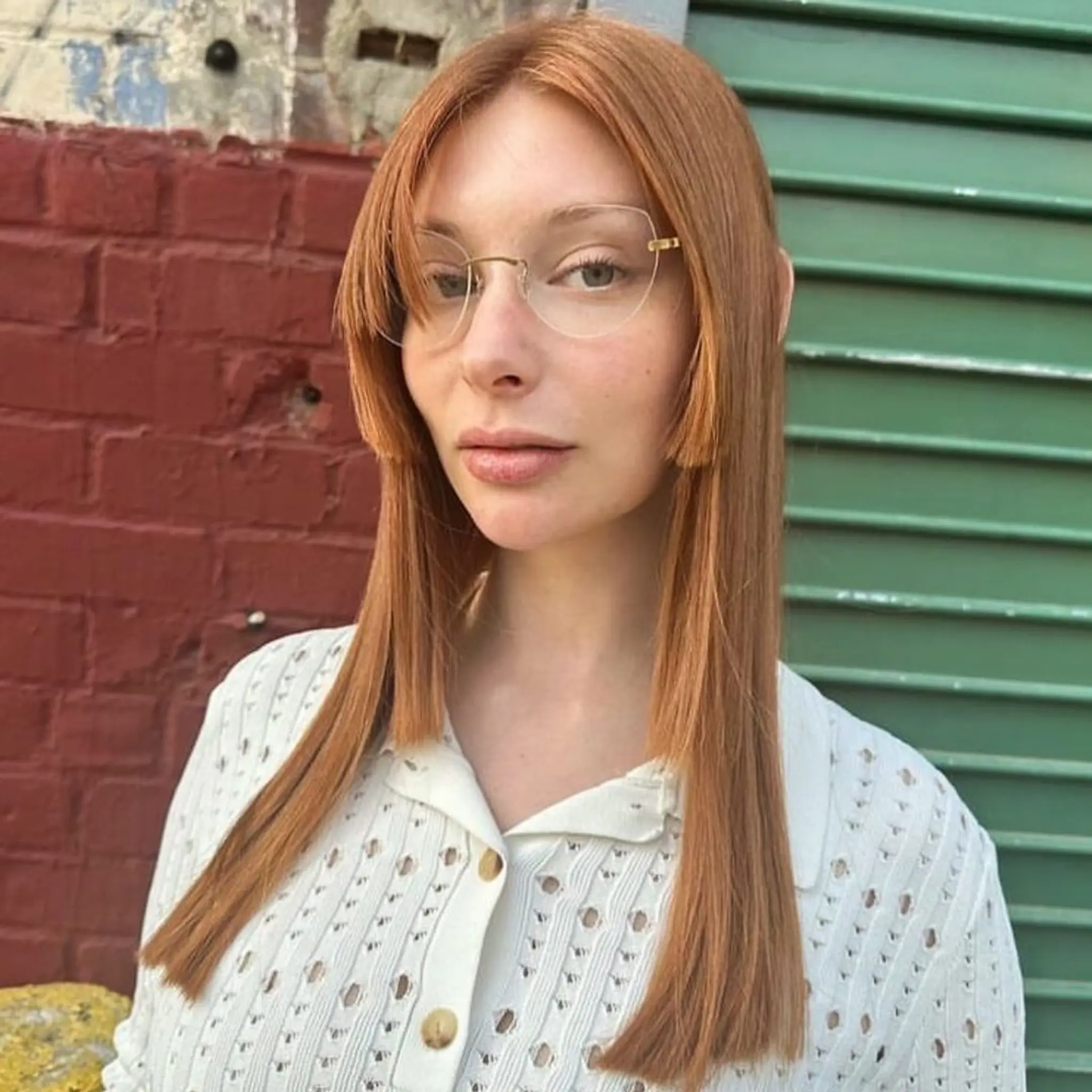 This earth angel’s natural hair color is a satin ash blonde which is wild considering how real this red looks on her.

To try red for the first time you can stain light “mousey” hair color with a red gloss. The lighter you are the more ginger it will go, the darker the more brick or romance novel red. What are you waiting for, this is your sign! 🛑 🔥 🍊 🥕 ⚡️ 🫚

GLOSS: 6AA/9AA/8C shades EQ

20 minute processing time. That’s it.