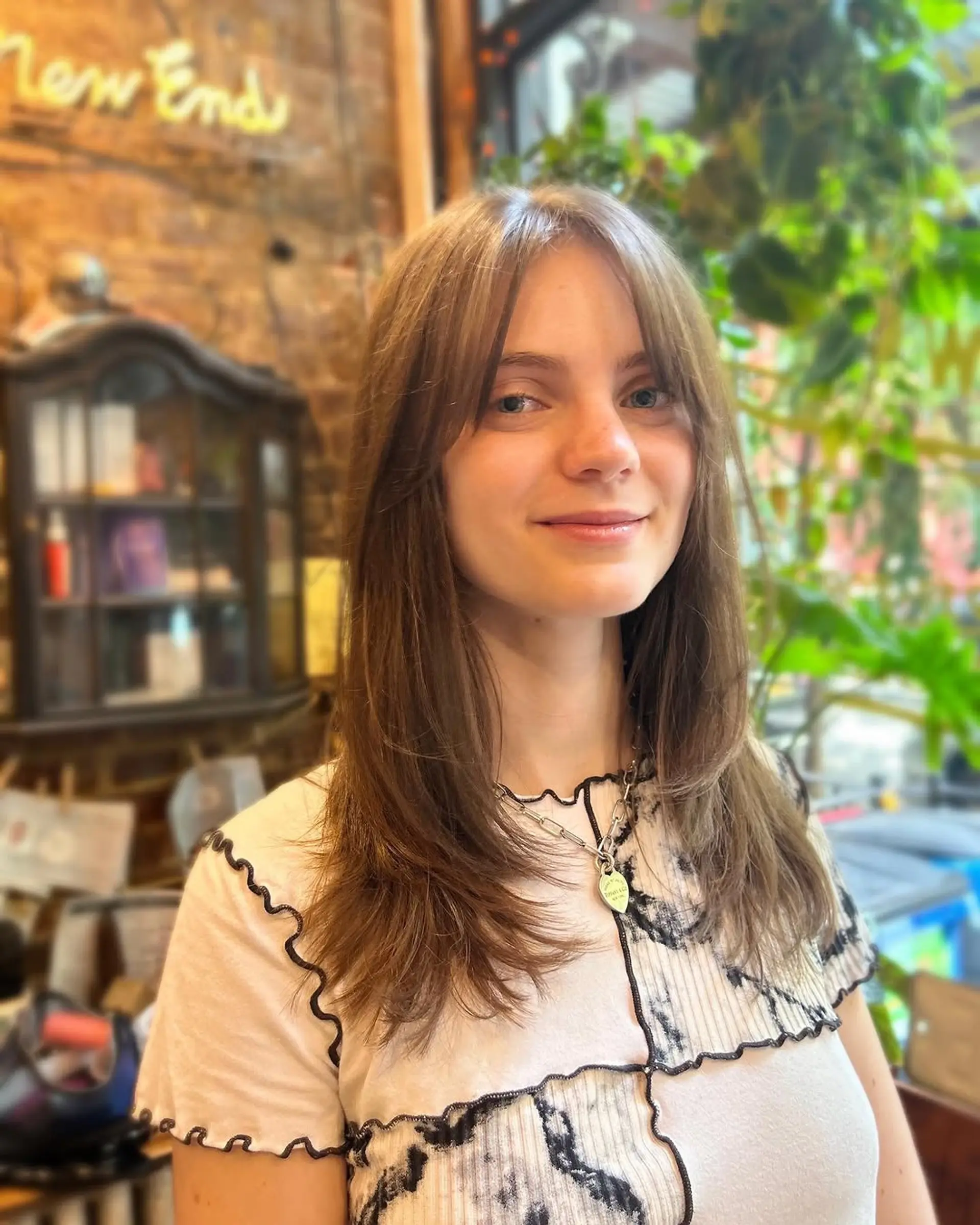 A layered shag with curtain bangs, perfect for adding volume and movement. 1