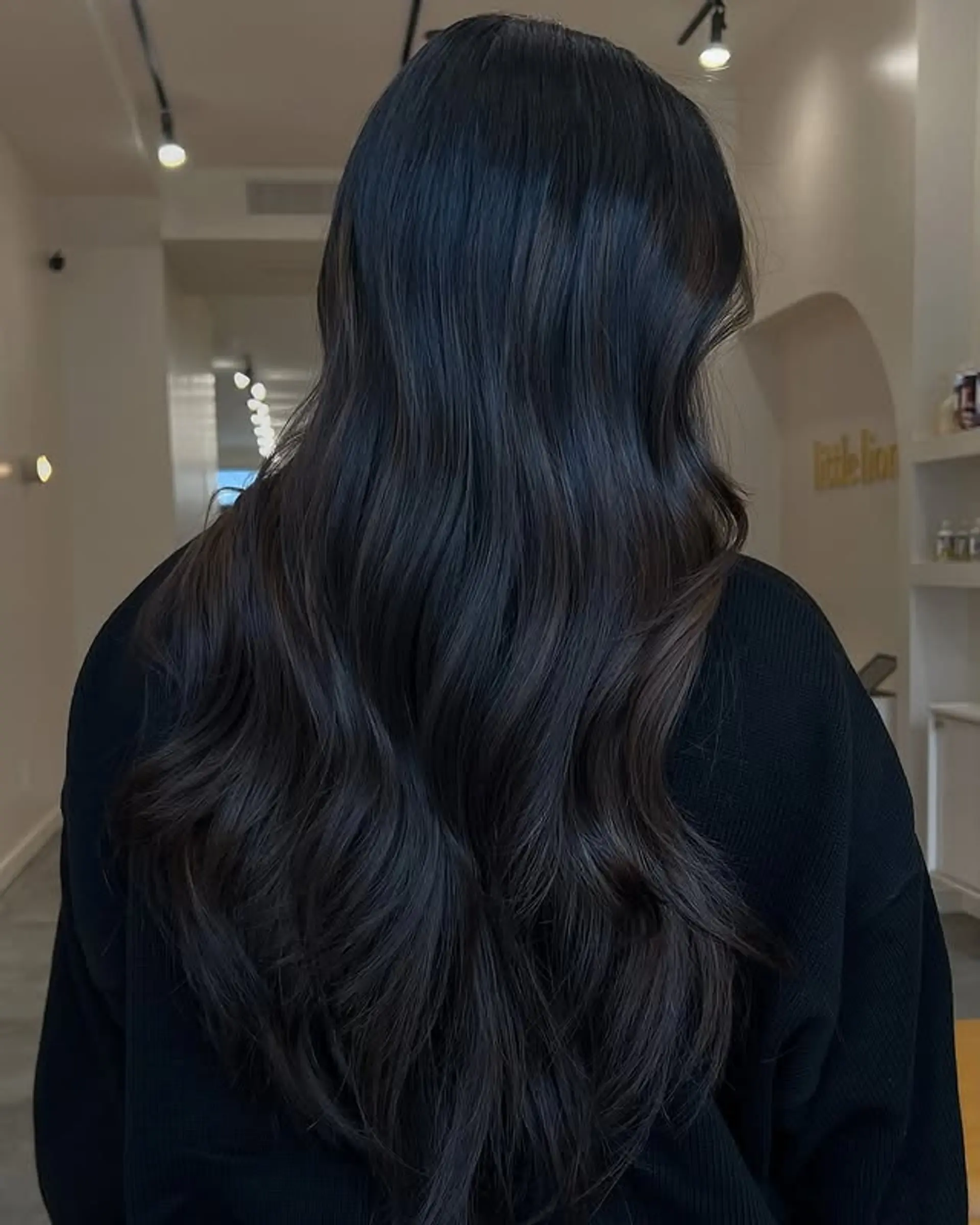 Long, wavy hair with a subtle balayage. 1