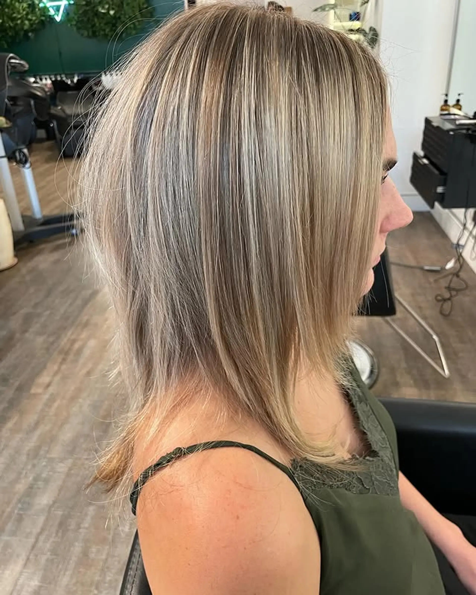 A layered medium-length bob that adds volume and movement. 1