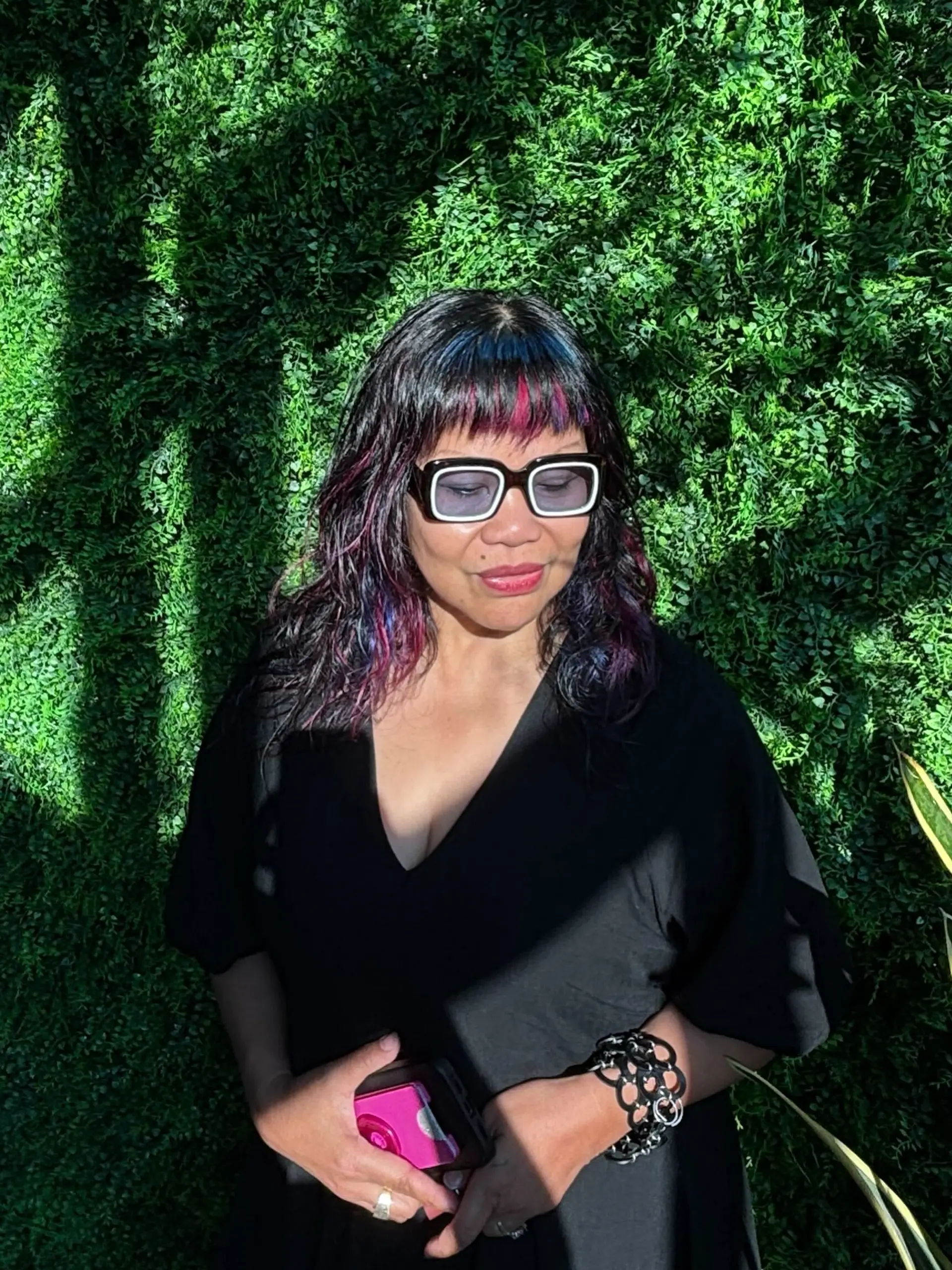 Medium-length shag with colorful highlights. 3