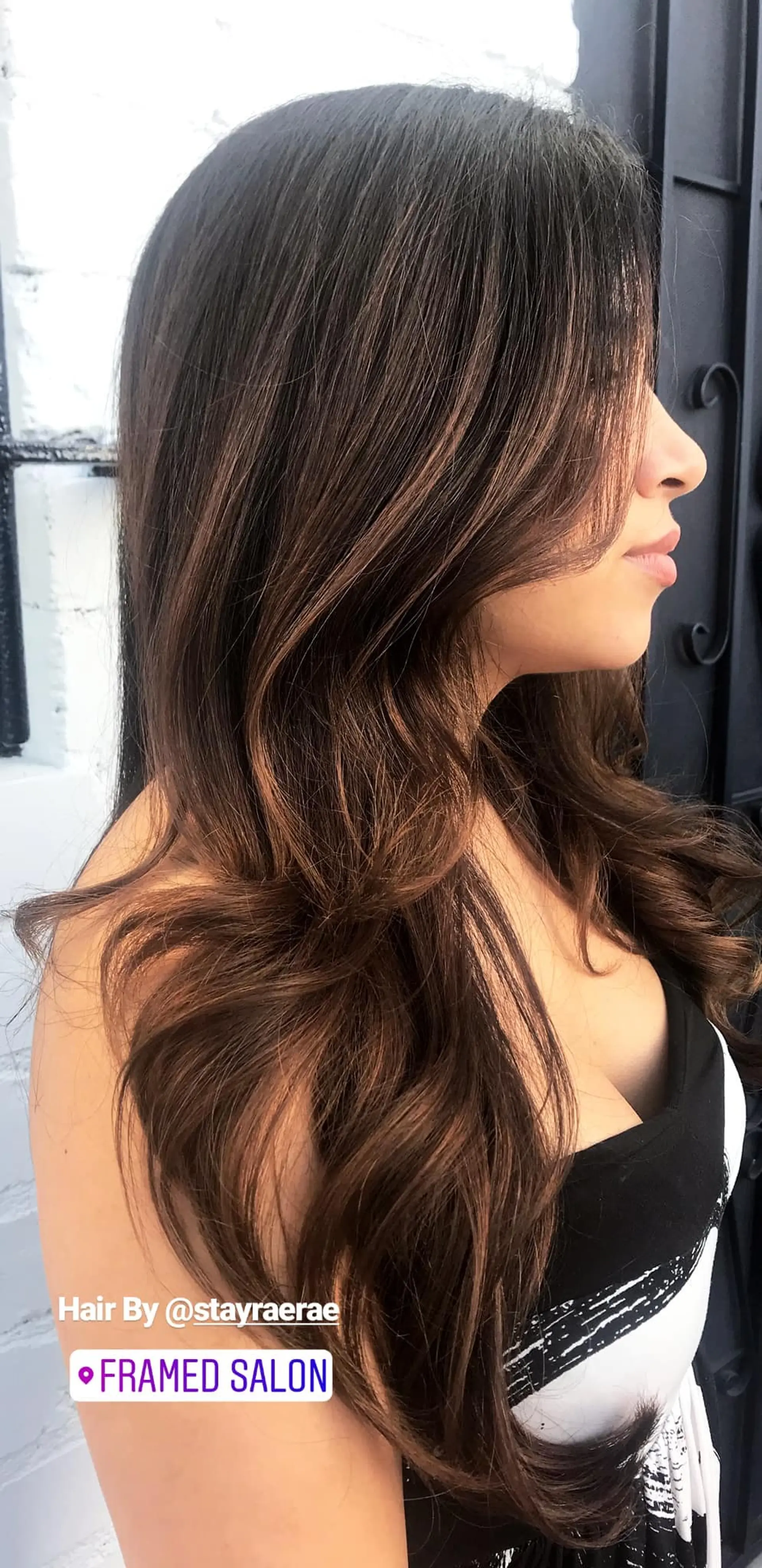 Bronzed waves with face-framing layers offer a dimensional and radiant look with enhanced shape and movement. 1