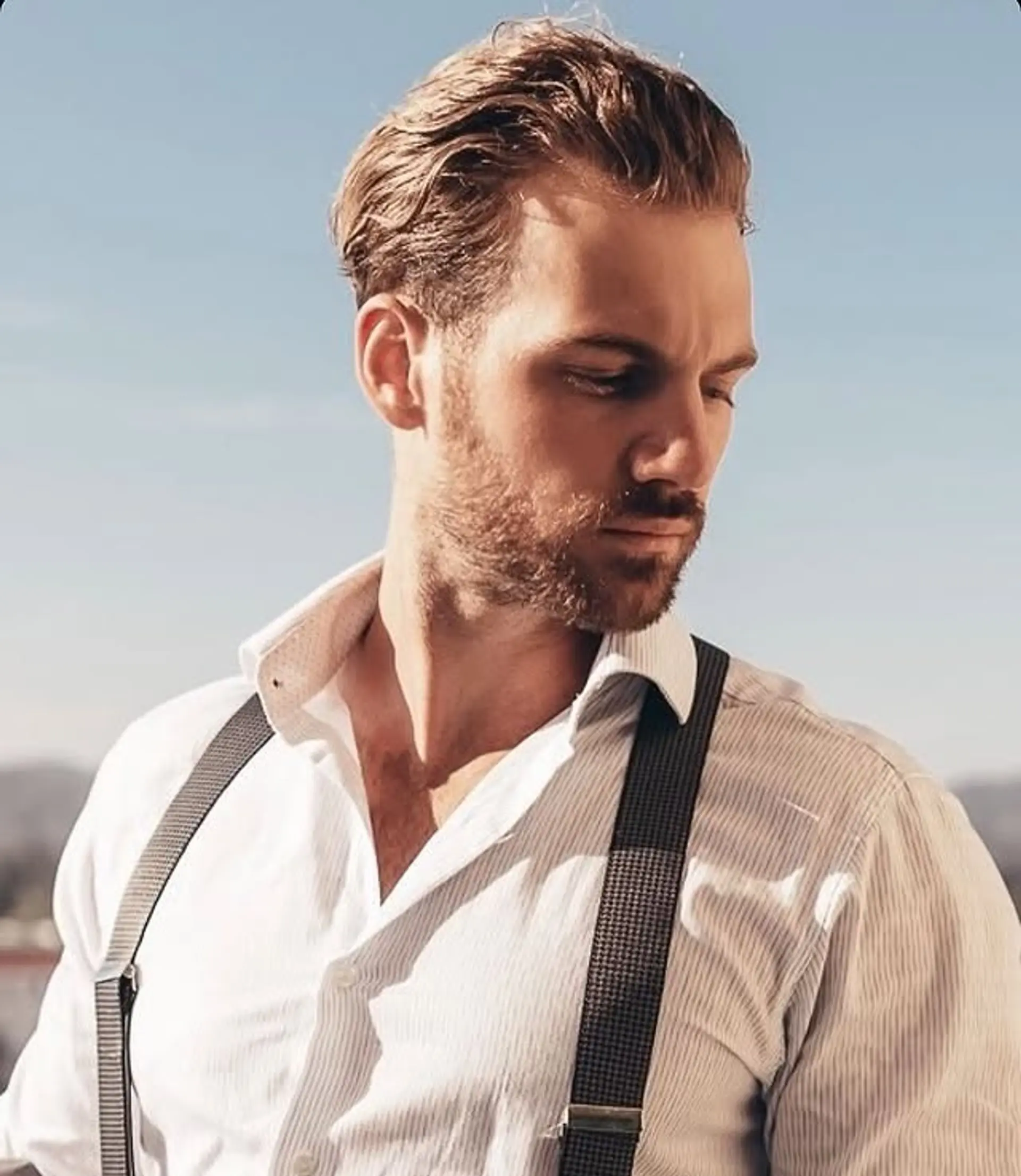 A classic wavy comb over with a short length and textured finish. 1