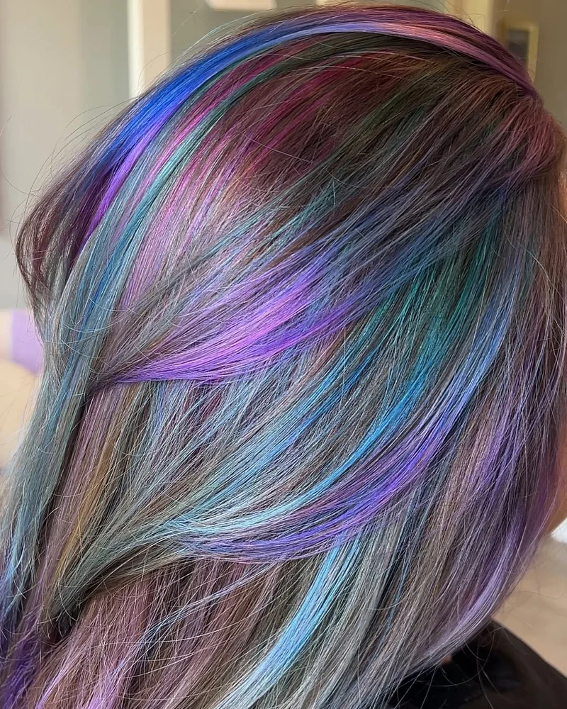 Fluorite Oil slick color hair | undefined | undefined