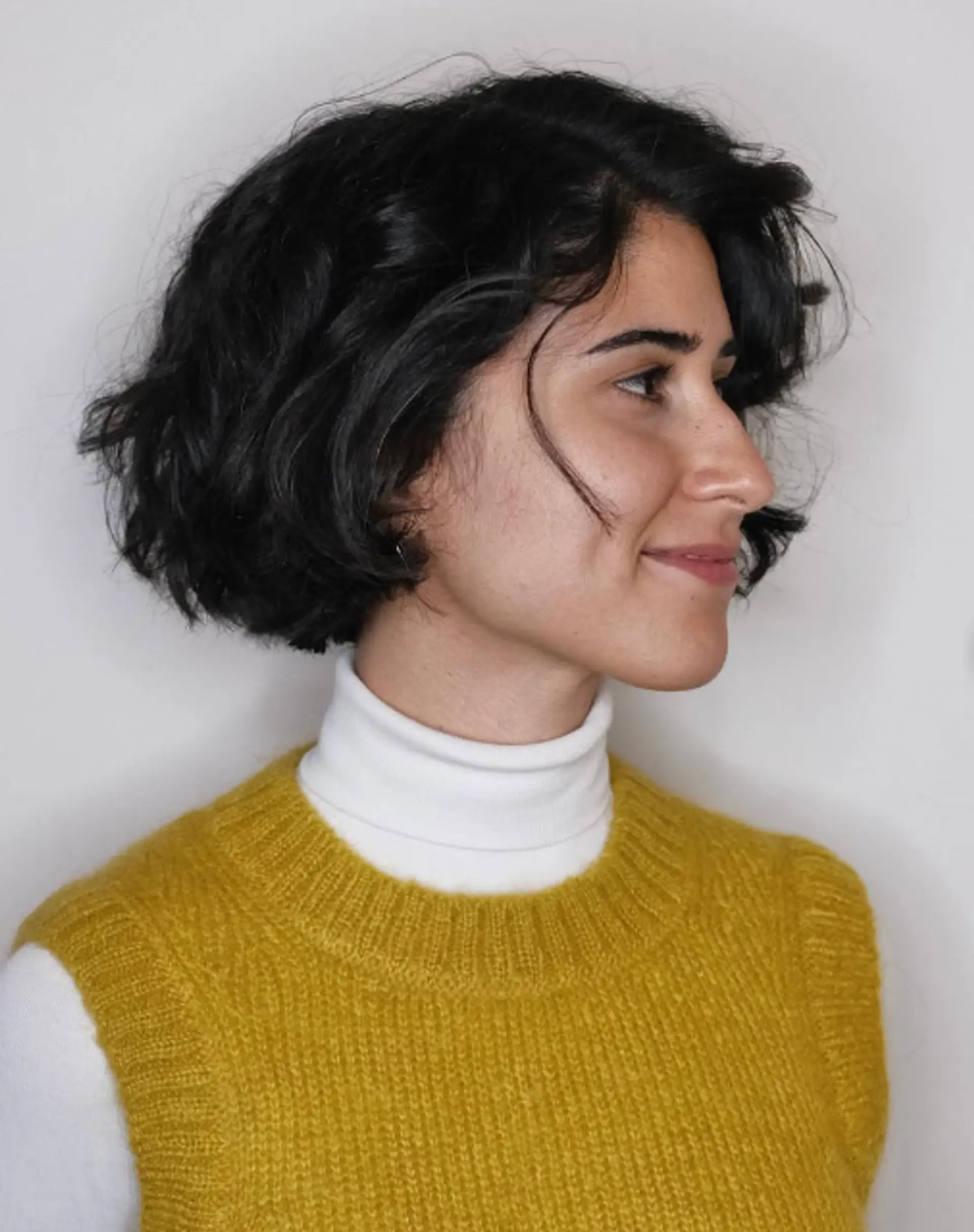 A stylish and simple textured wavy bob. 1