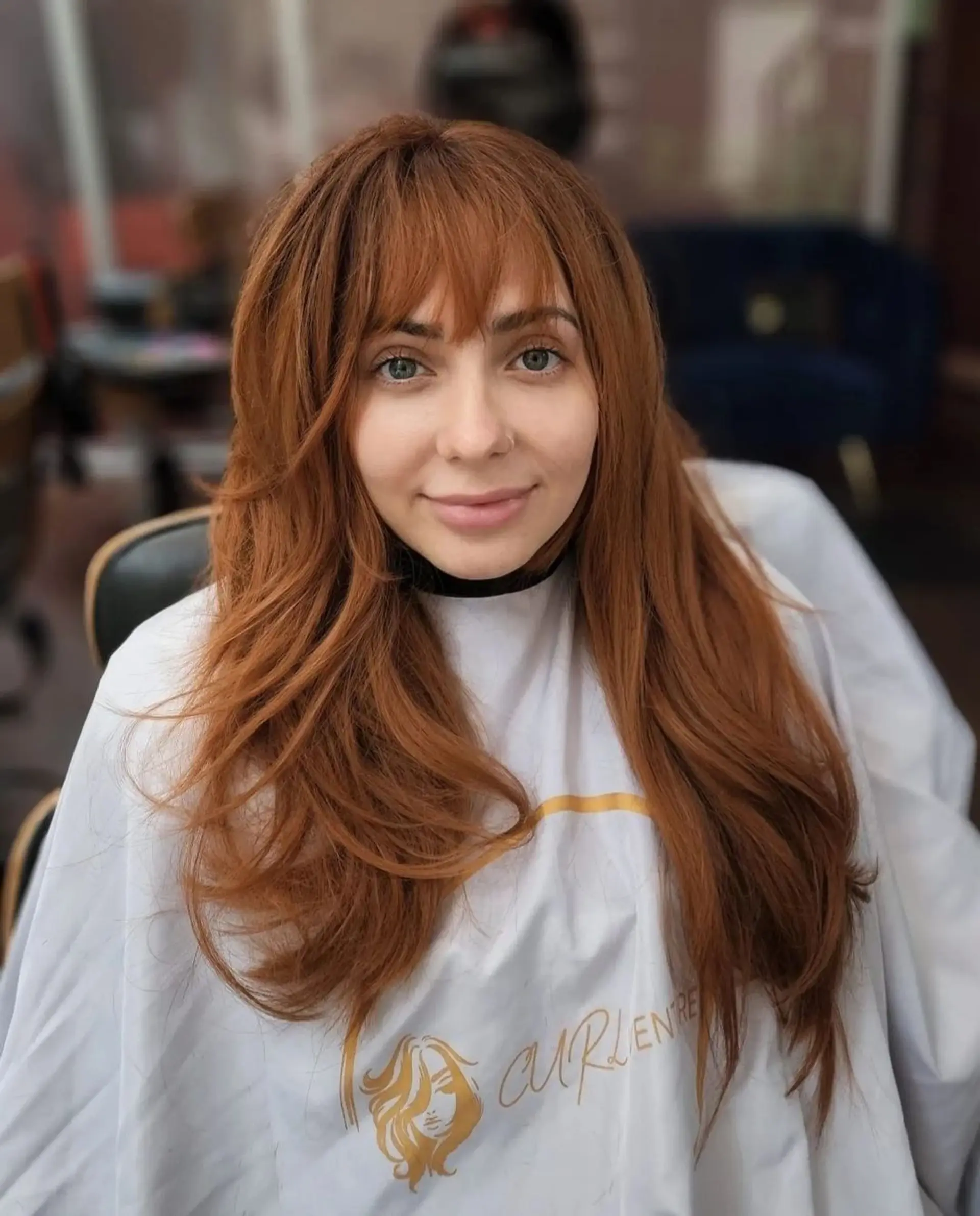 What a difference a cut can make to a person's appearance. One side was cut the other side is still untouched.  1