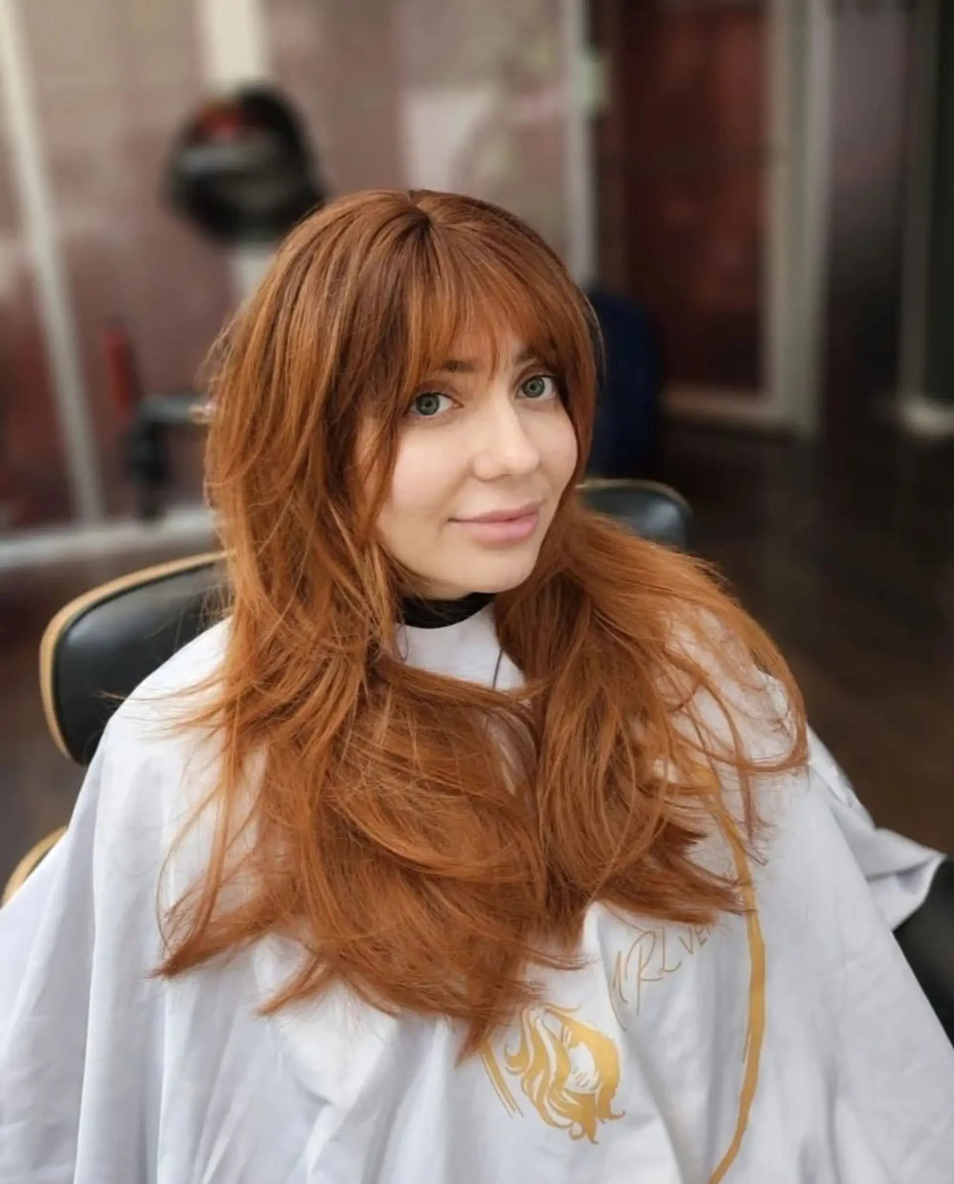 What a difference a cut can make to a person's appearance. One side was cut the other side is still untouched.  2