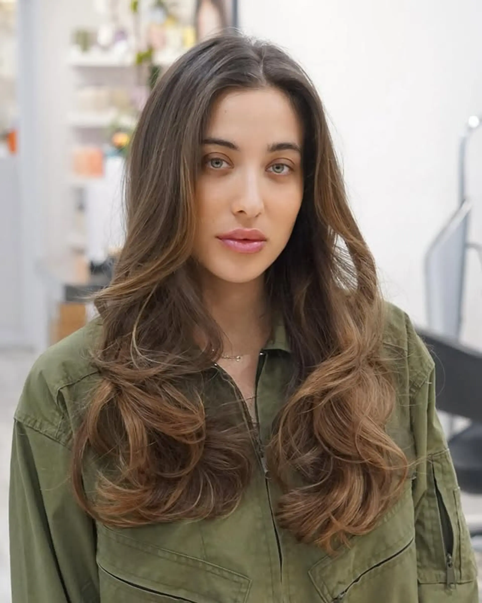 Long, layered waves with a soft, romantic feel. 1