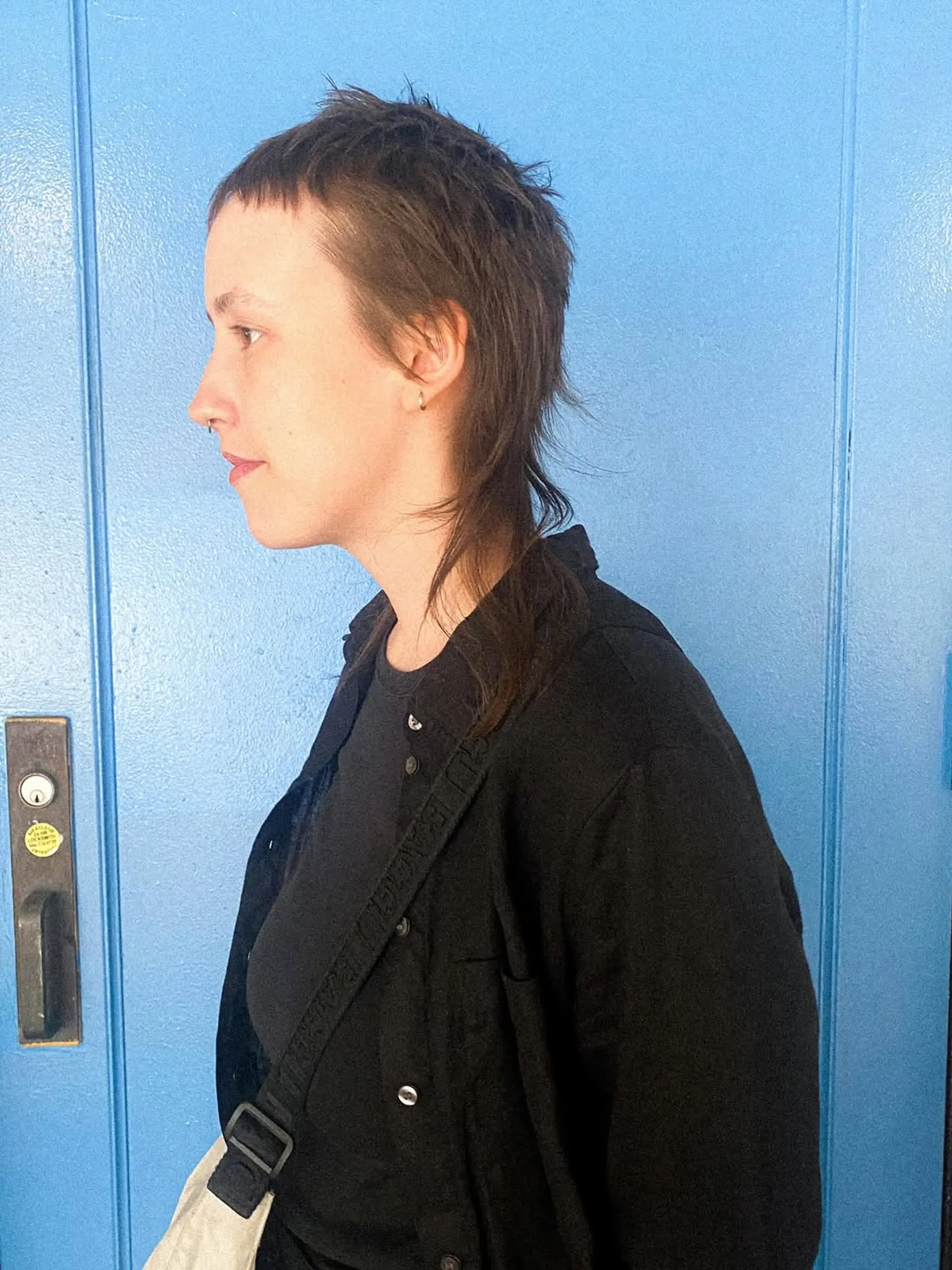 A trendy, modern take on the classic mullet, featuring heavily textured, choppy layers, short micro-fringe, and length reaching the nape, creating a shaggy and effortless look. 1