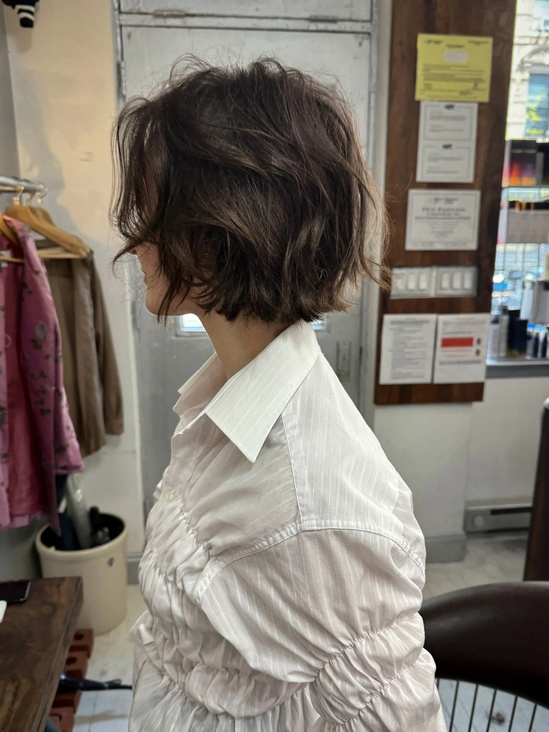 A chic, short bob with natural-looking soft waves and lots of texture. 4