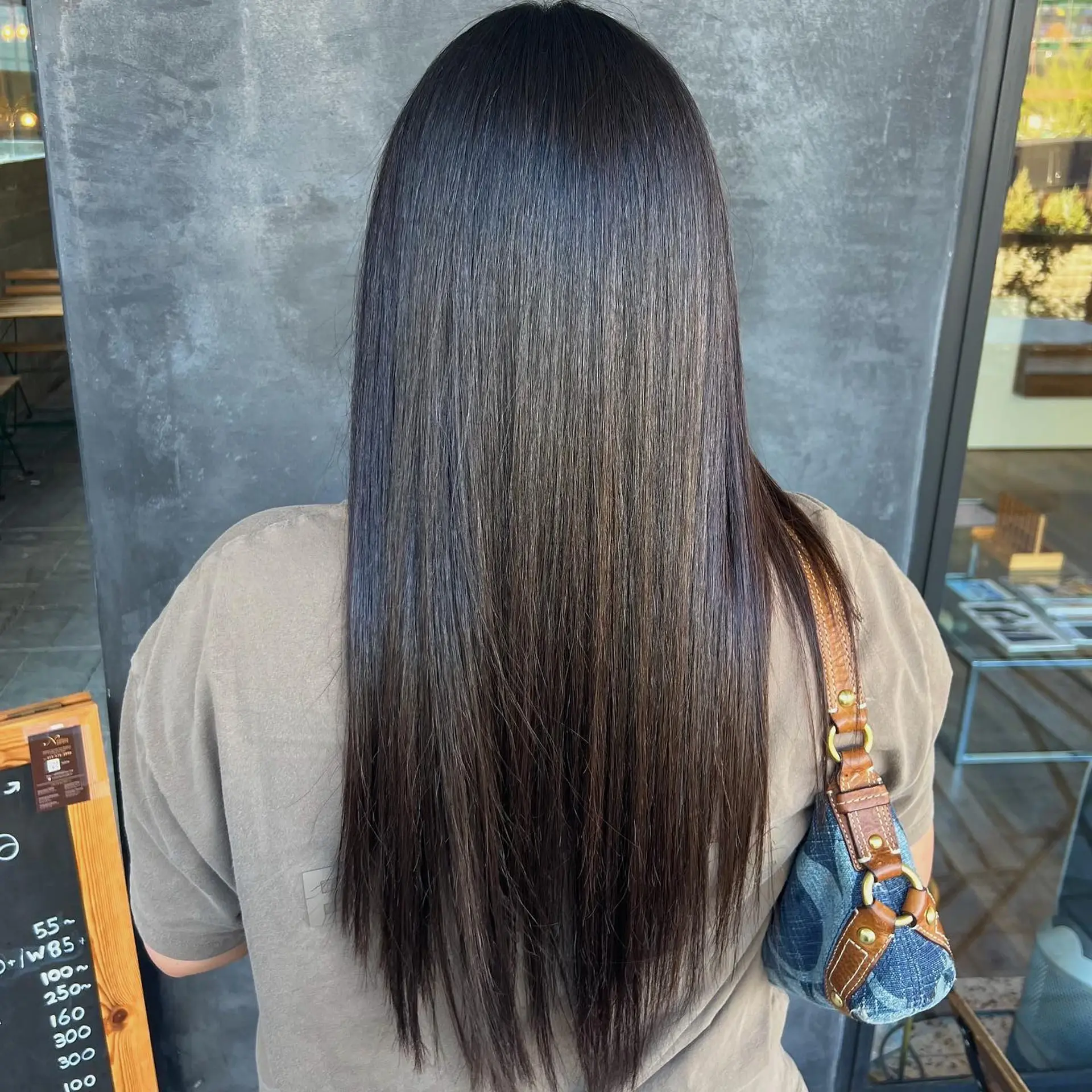 Very long, straight, and glossy hair designed to reflect light and appear like glass. 2