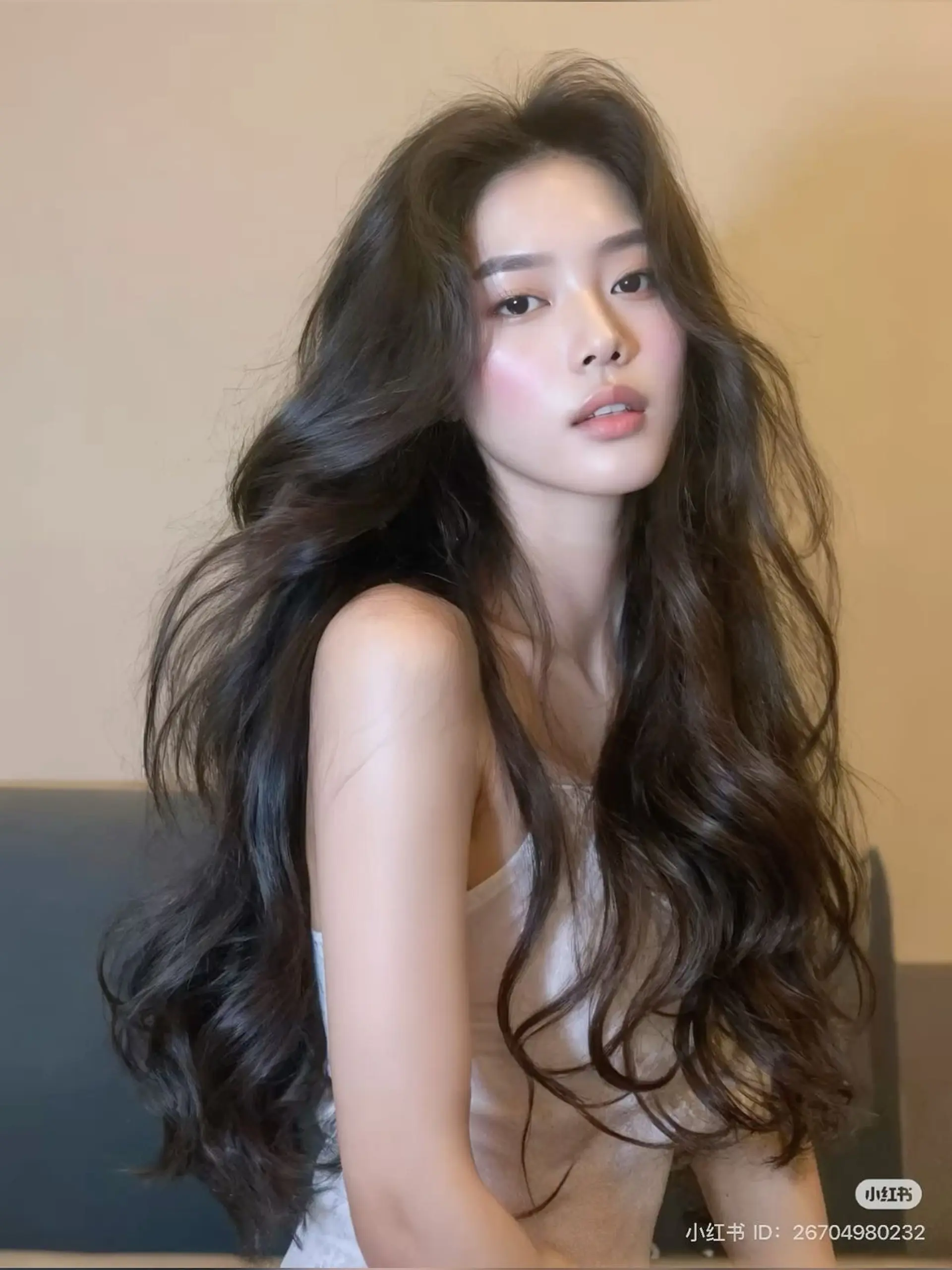 A soft, voluminous, wavy hairstyle. 1