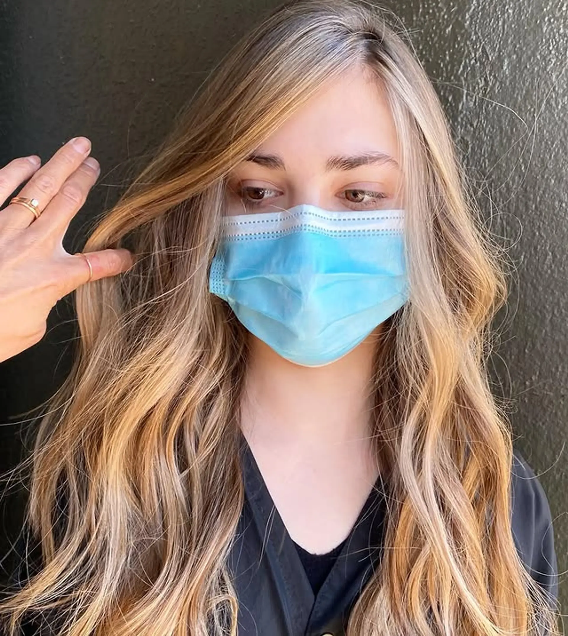 A long, wavy hairstyle with a dimensional blonde balayage. 1