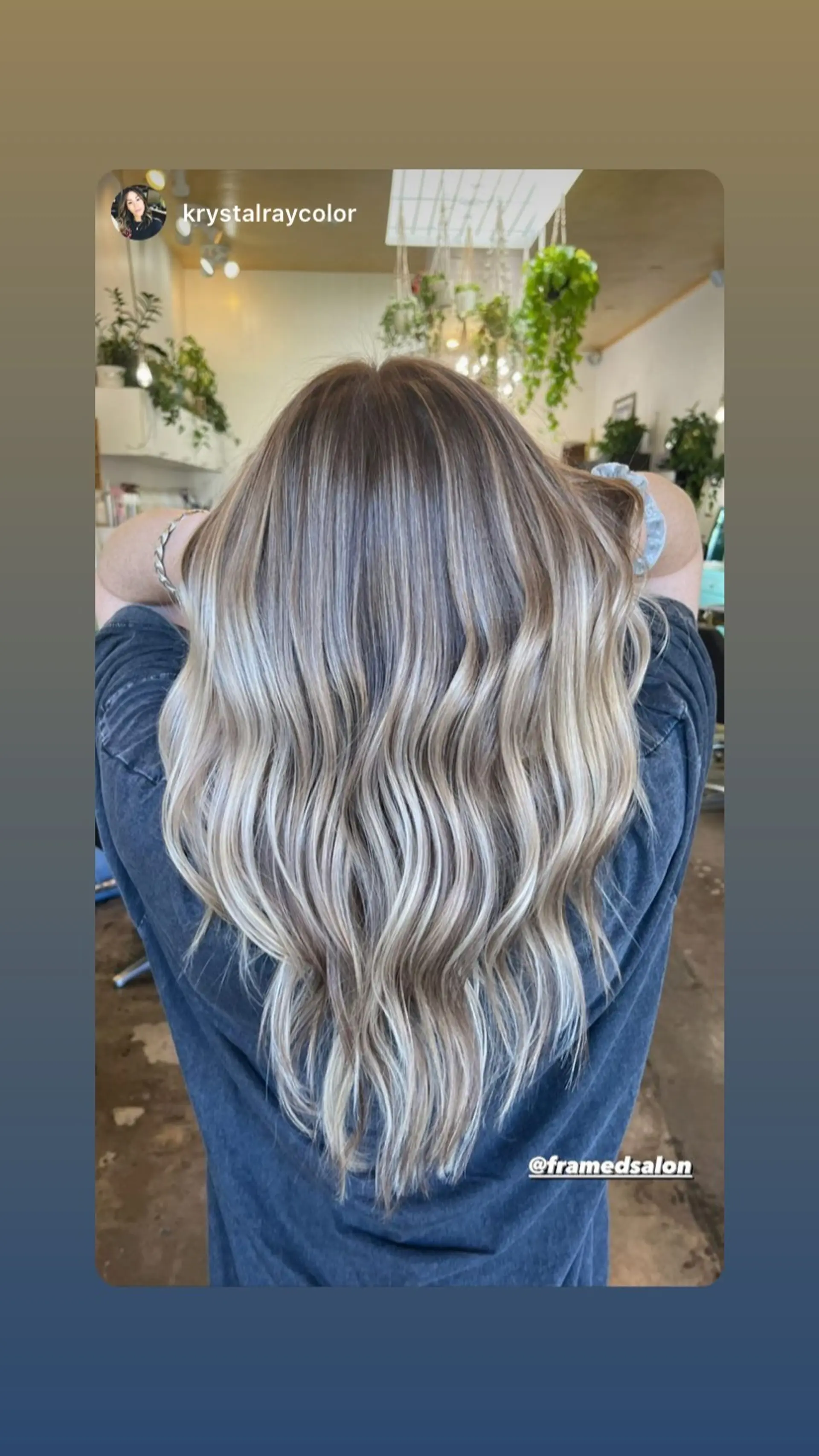 Long wavy hair with subtle bronde babylights creating a natural, sun-kissed look. 1