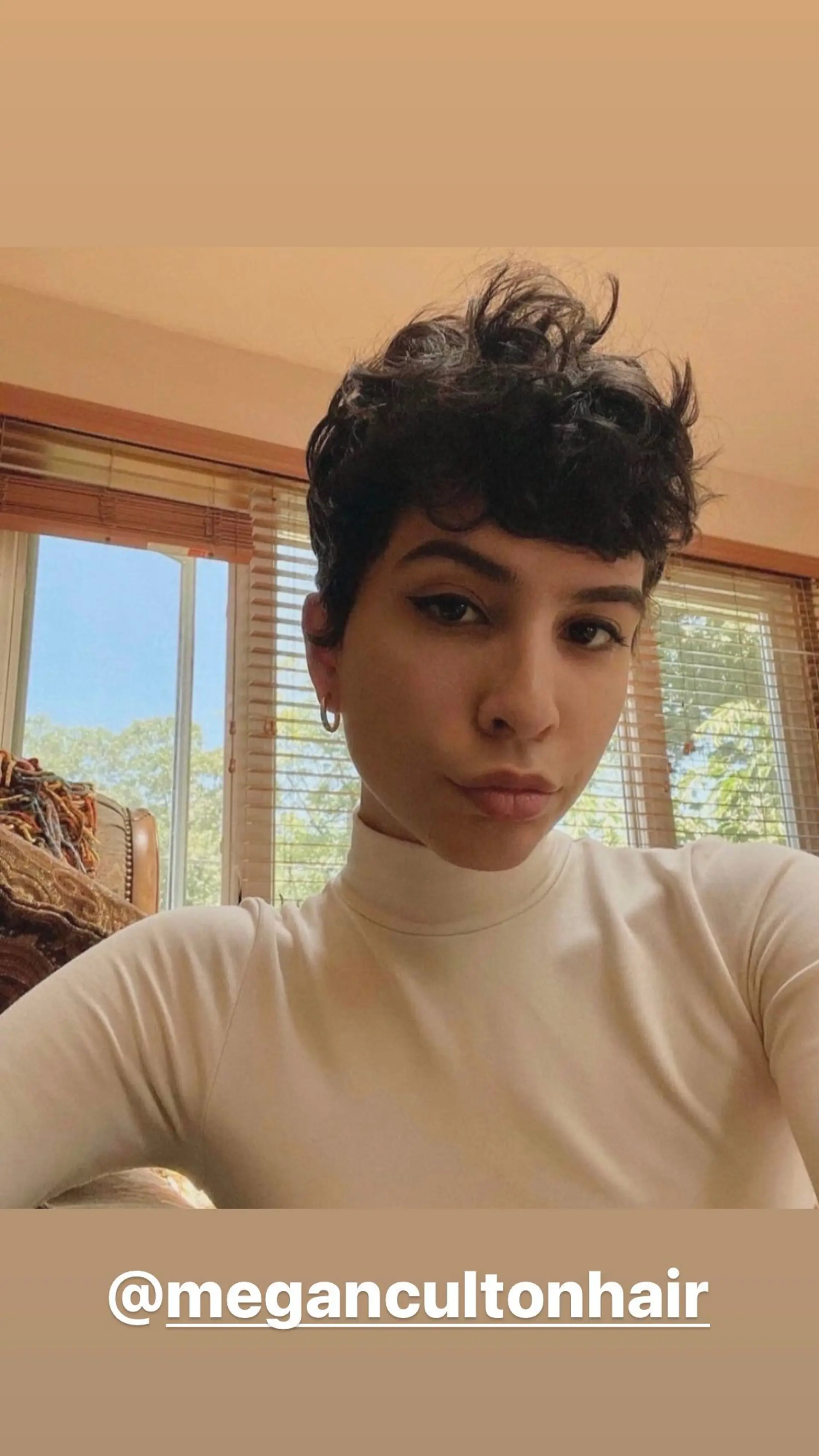 A stylish textured pixie cut with short, layered curls for added volume. 1