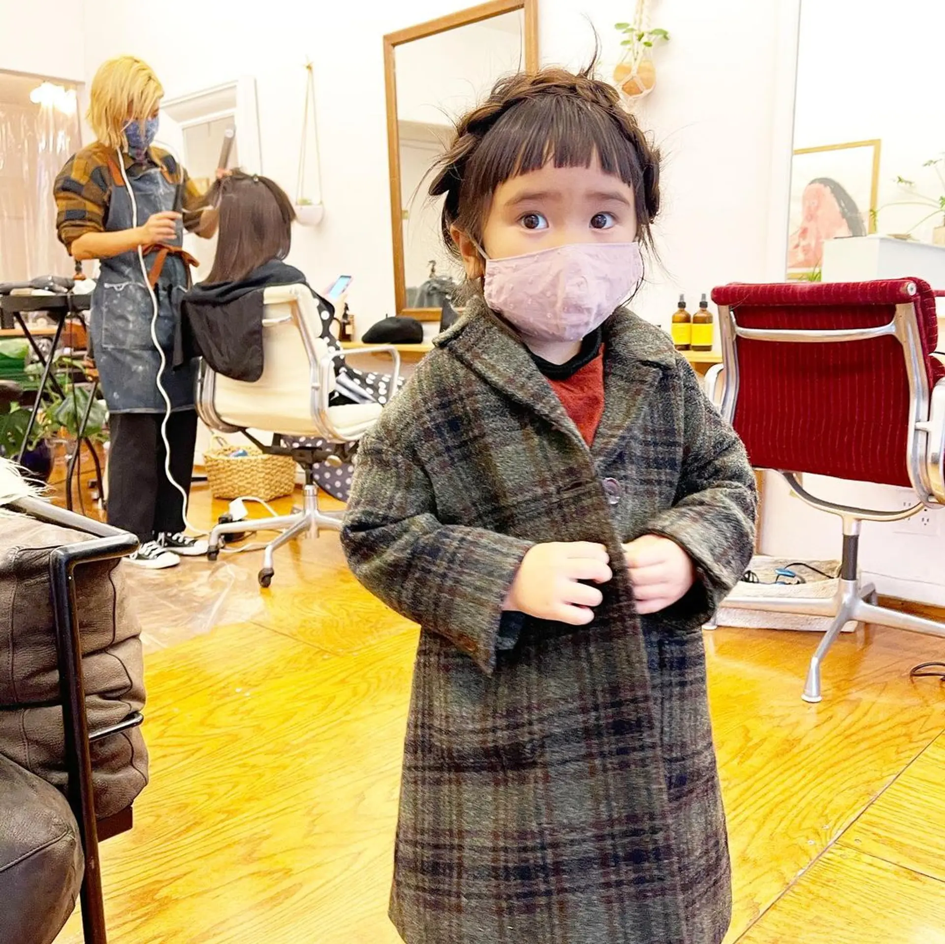 Whimsical and fairy tale-like crown braid with blunt bangs and loose strands. by @takeohair 2