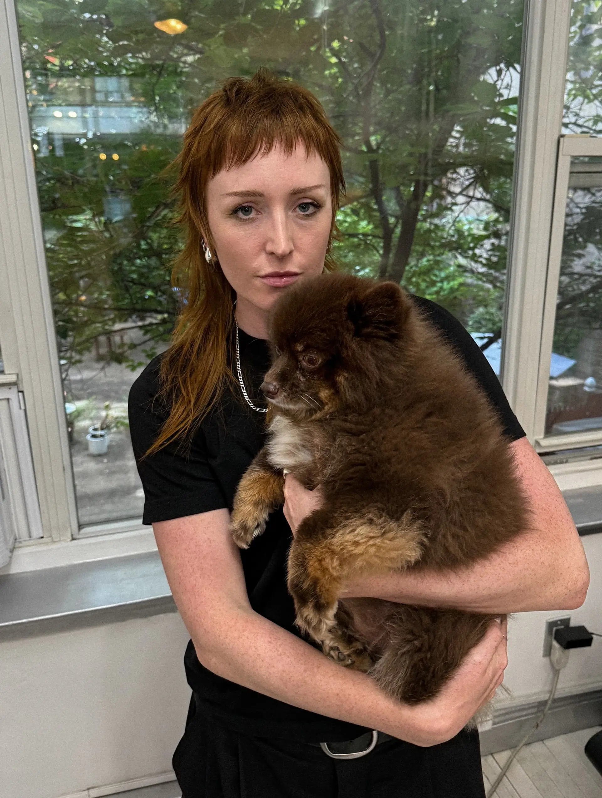 A shaggy mullet with short, choppy micro bangs. The style is heavily layered for texture and movement. 2