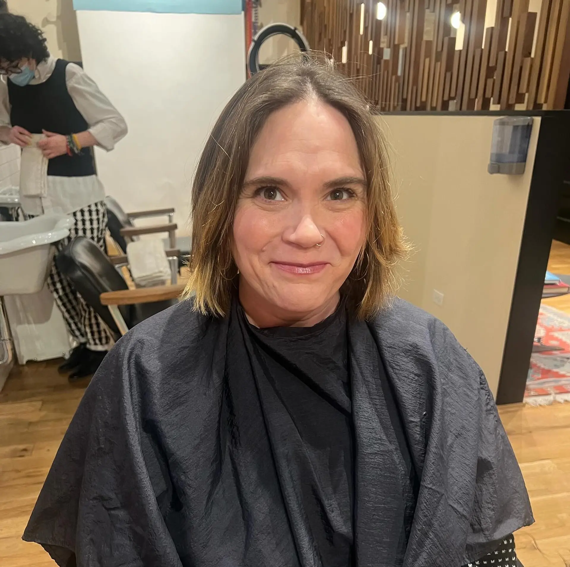 A modern, textured bob with choppy bangs for an edgy and easy-to-style look. 4