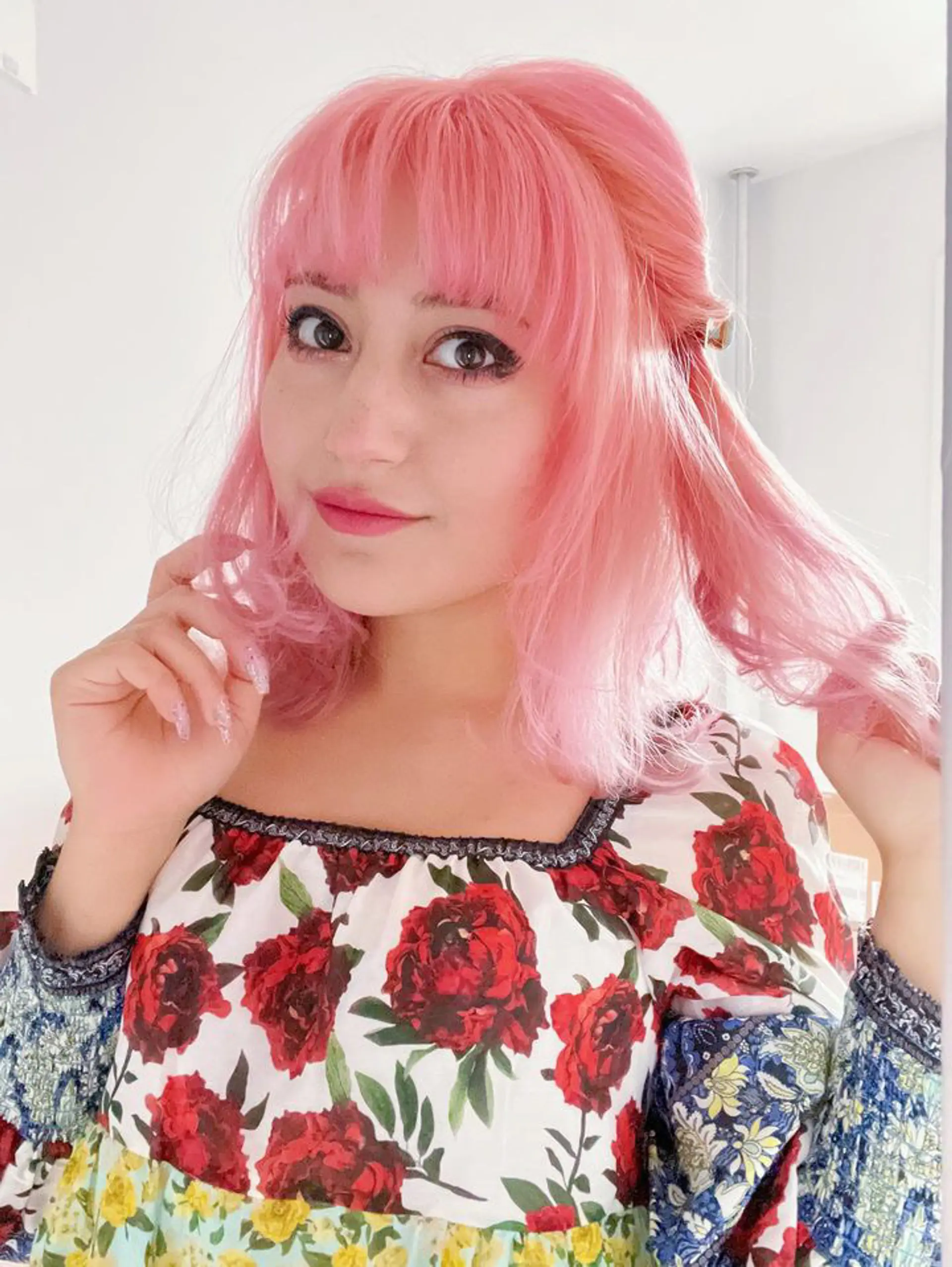 Peach Pink Hair @Nova Salon by Moses 1