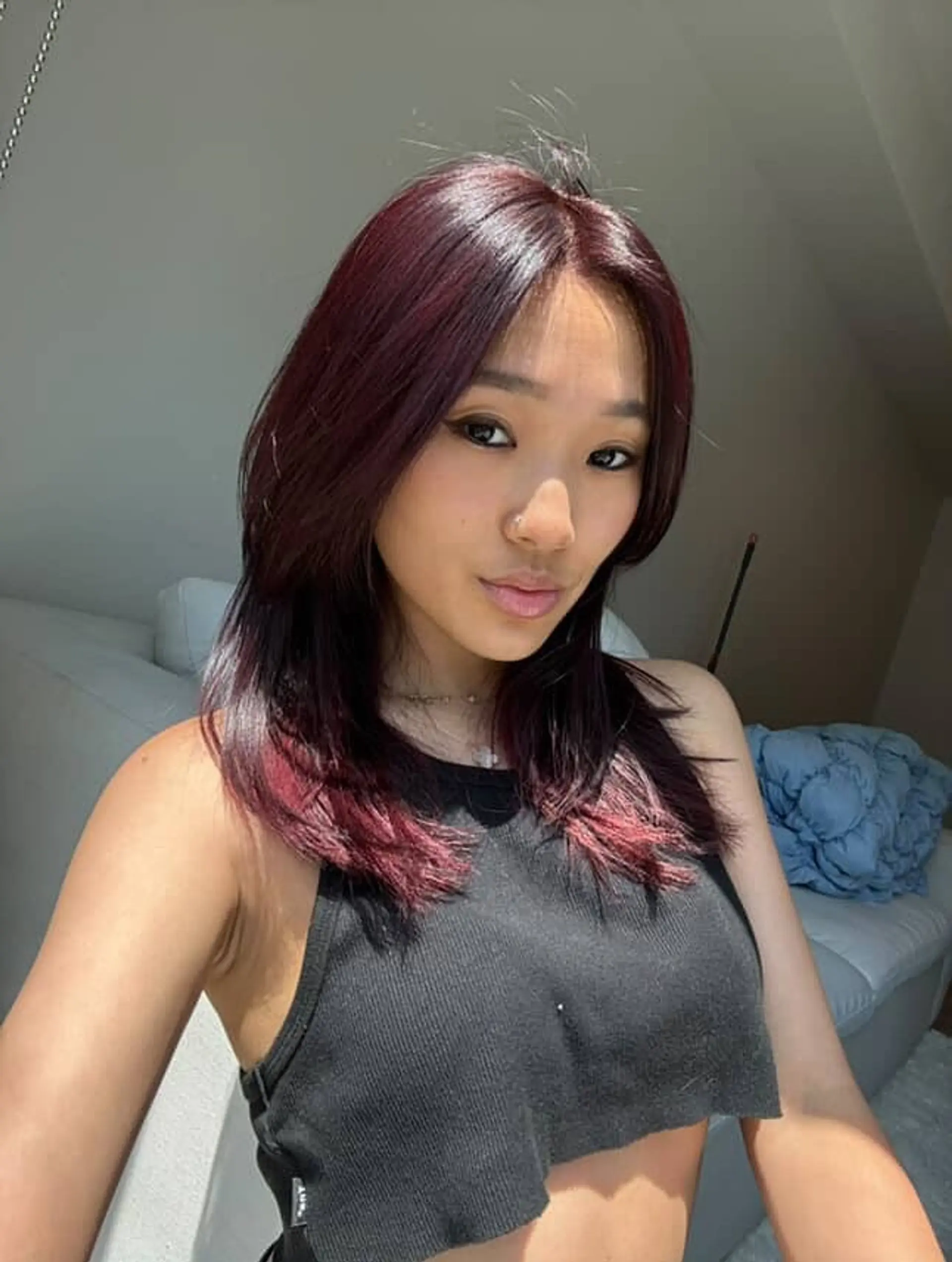 A stylish layered lob with face-framing layers. 1