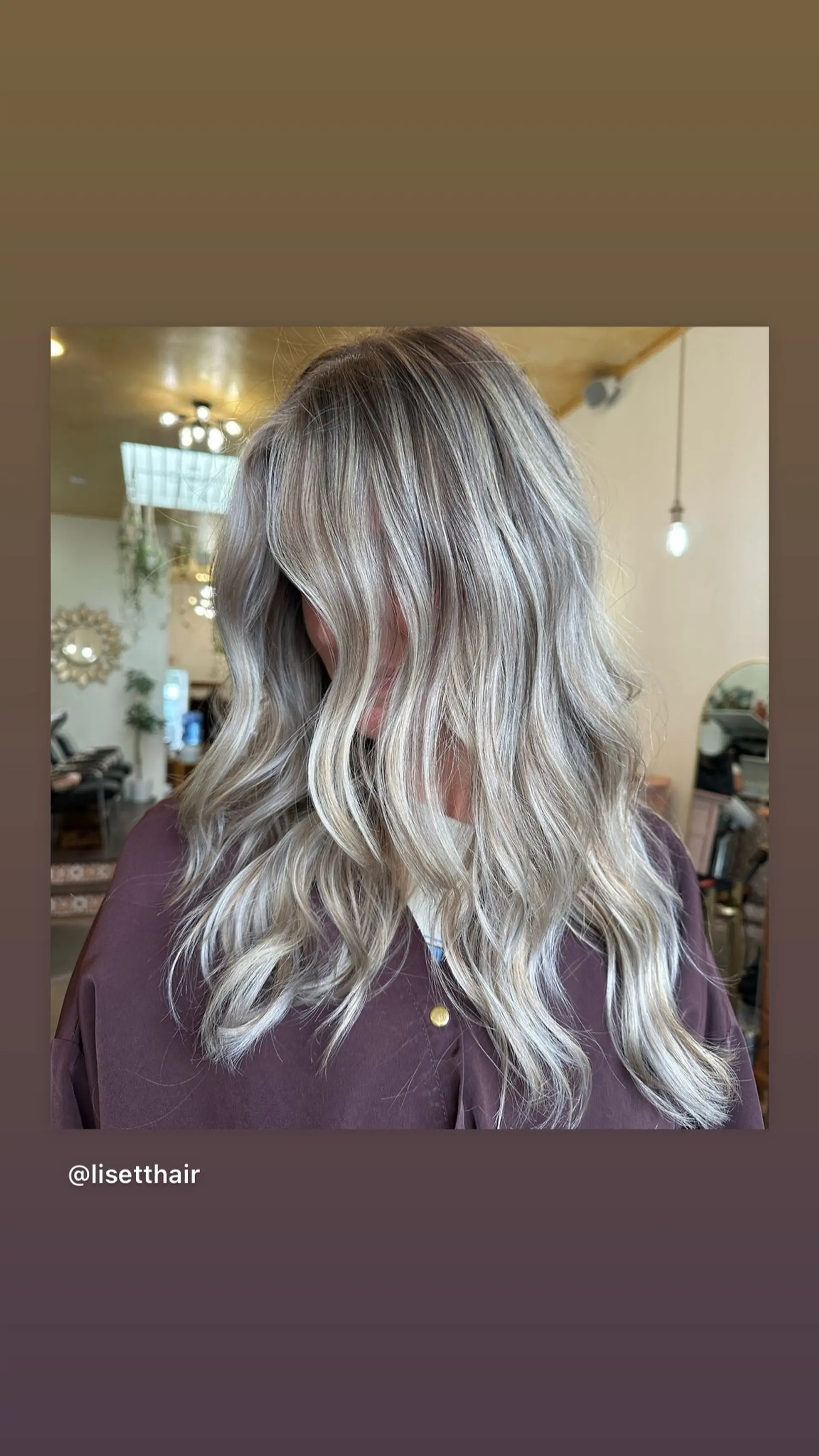 Medium length wavy hair with icy blonde, silver, and ash blonde tones. 1