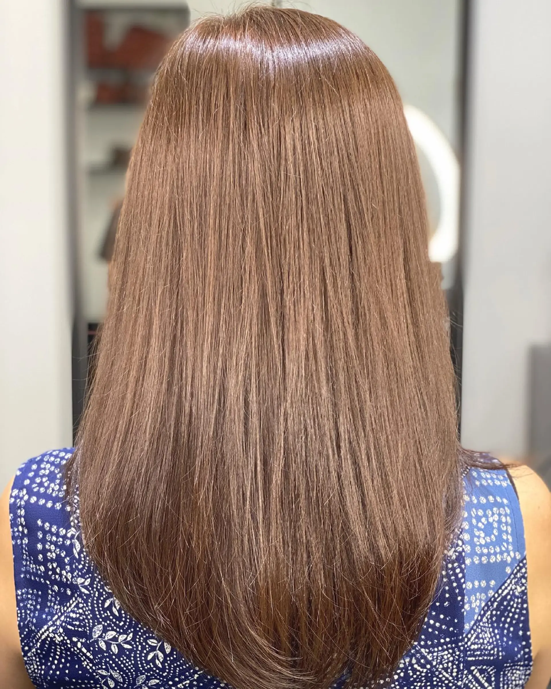 Long straight hair with subtle layering. 1