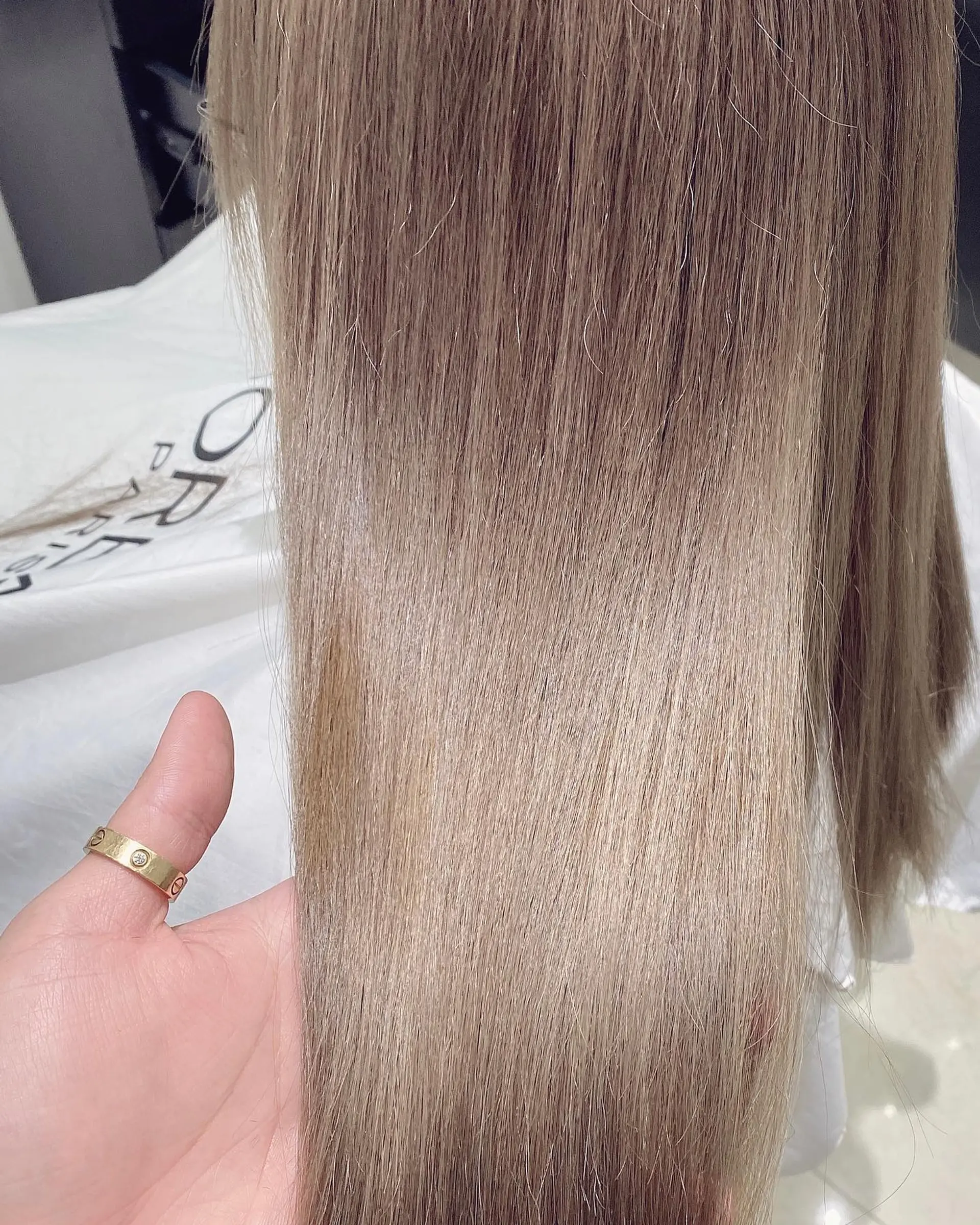 Long straight hair with a beautiful brunette to blonde ombre. 2