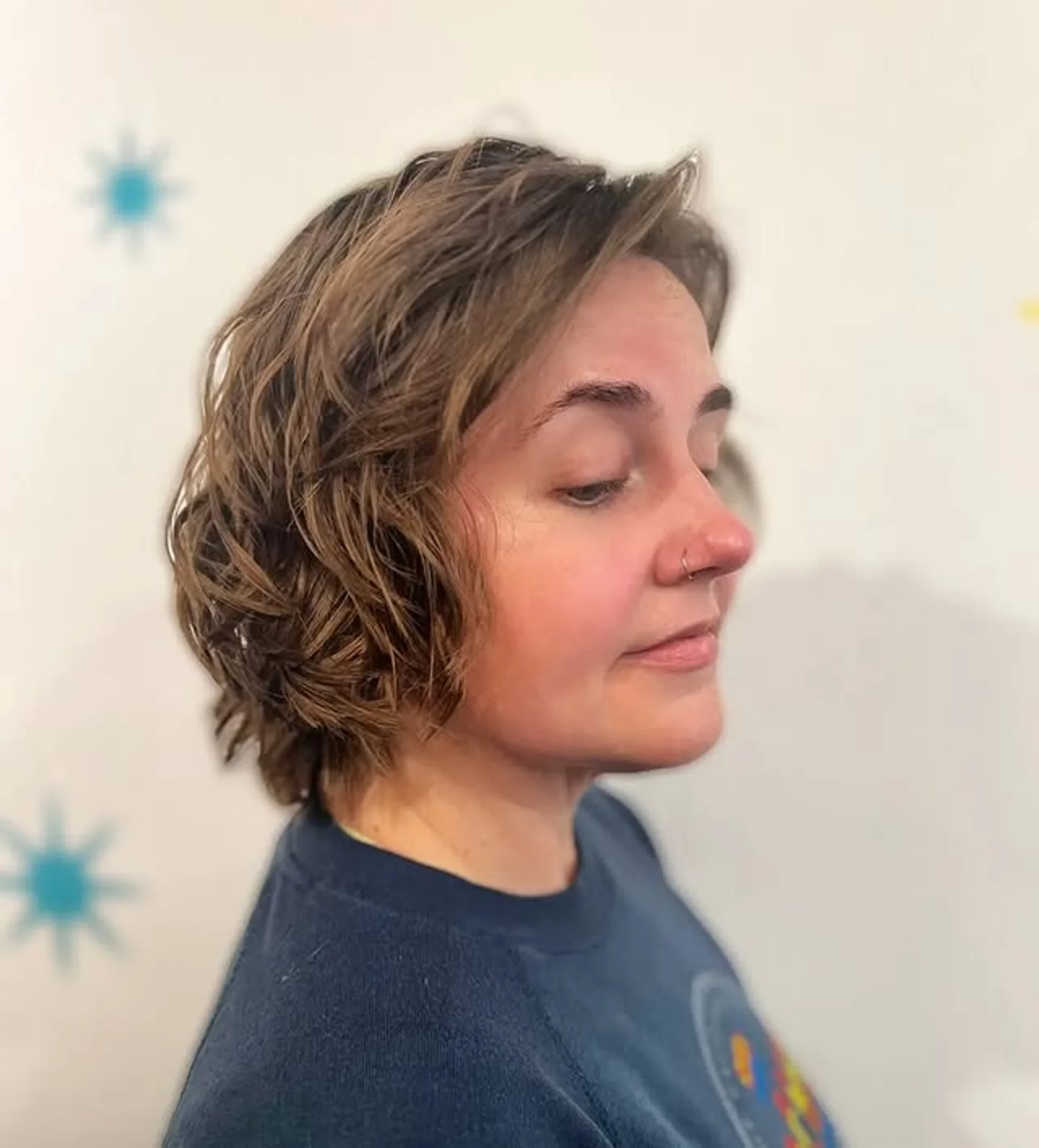 Beachy blonde textured bob styled with air-dry methods - Preview 3